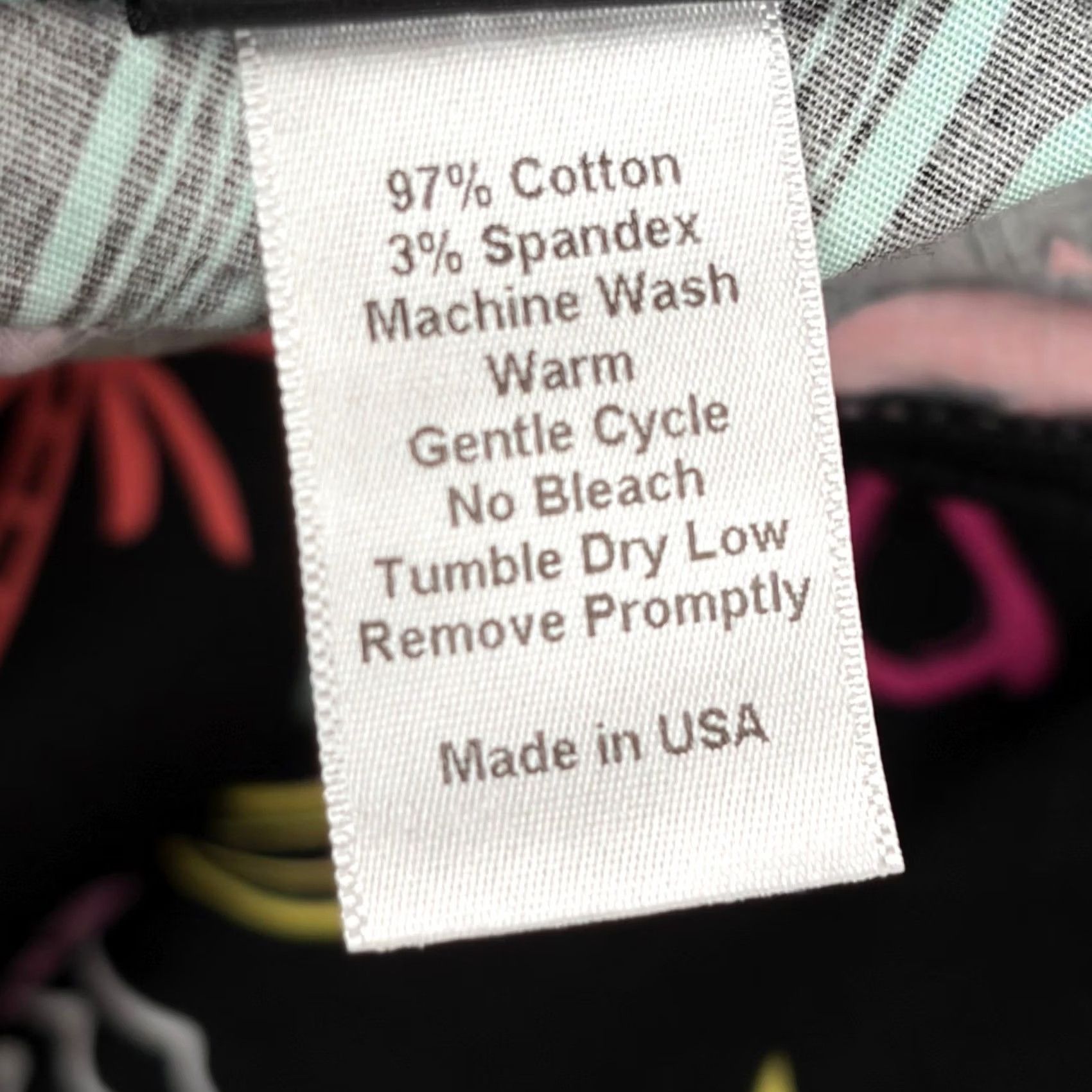 Vintage Retrolicious Skirt 1X Black Neon Cactus Palm Tree Novelty Print Skater Mini USA Size 40" / US 18 - 8 Thumbnail
