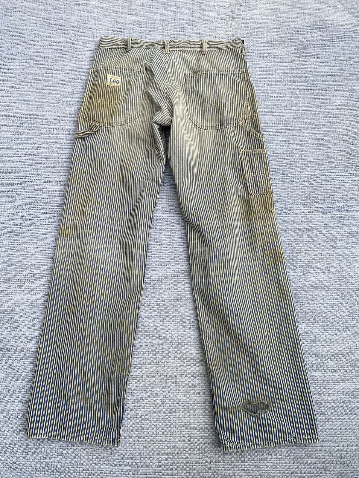 Japanese Brand lee painter pants hickory striped Size US 35 - 9 Thumbnail