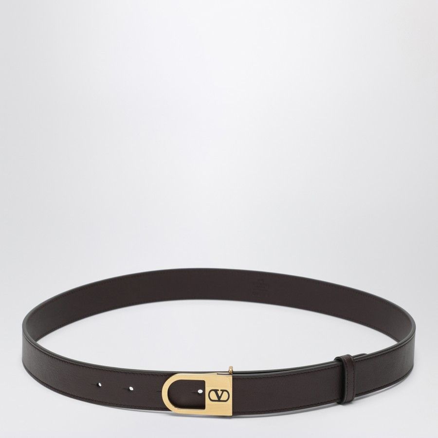 Valentino o1d2blof1025 Size: 90 / V Logo Signature Belt in Brown Size 36 - 1 Thumbnail