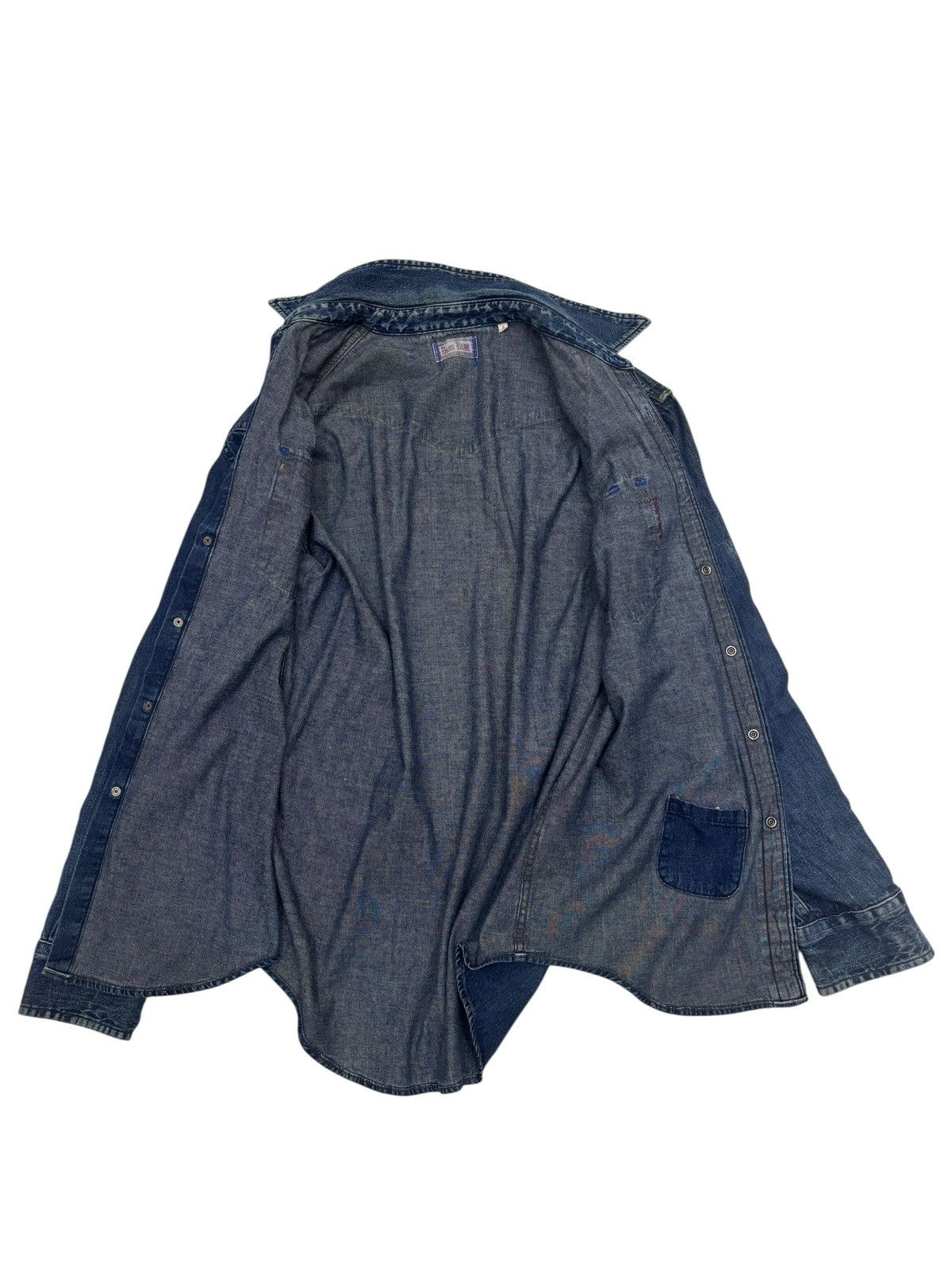 Blue Blue Japan BLUE BLUE JAPAN 🇯🇵 DOUBLE POCKET WESTERN DENIM SHIRT Size US M / EU 48-50 / 2 - 2 Thumbnail