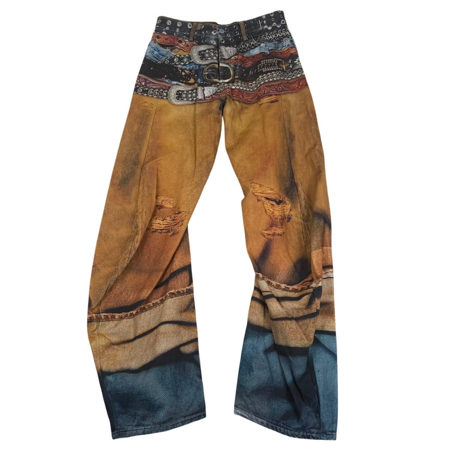 Acne Studios SS25 2006M Tromp L’oeil Stacked Belt Barrel-Leg