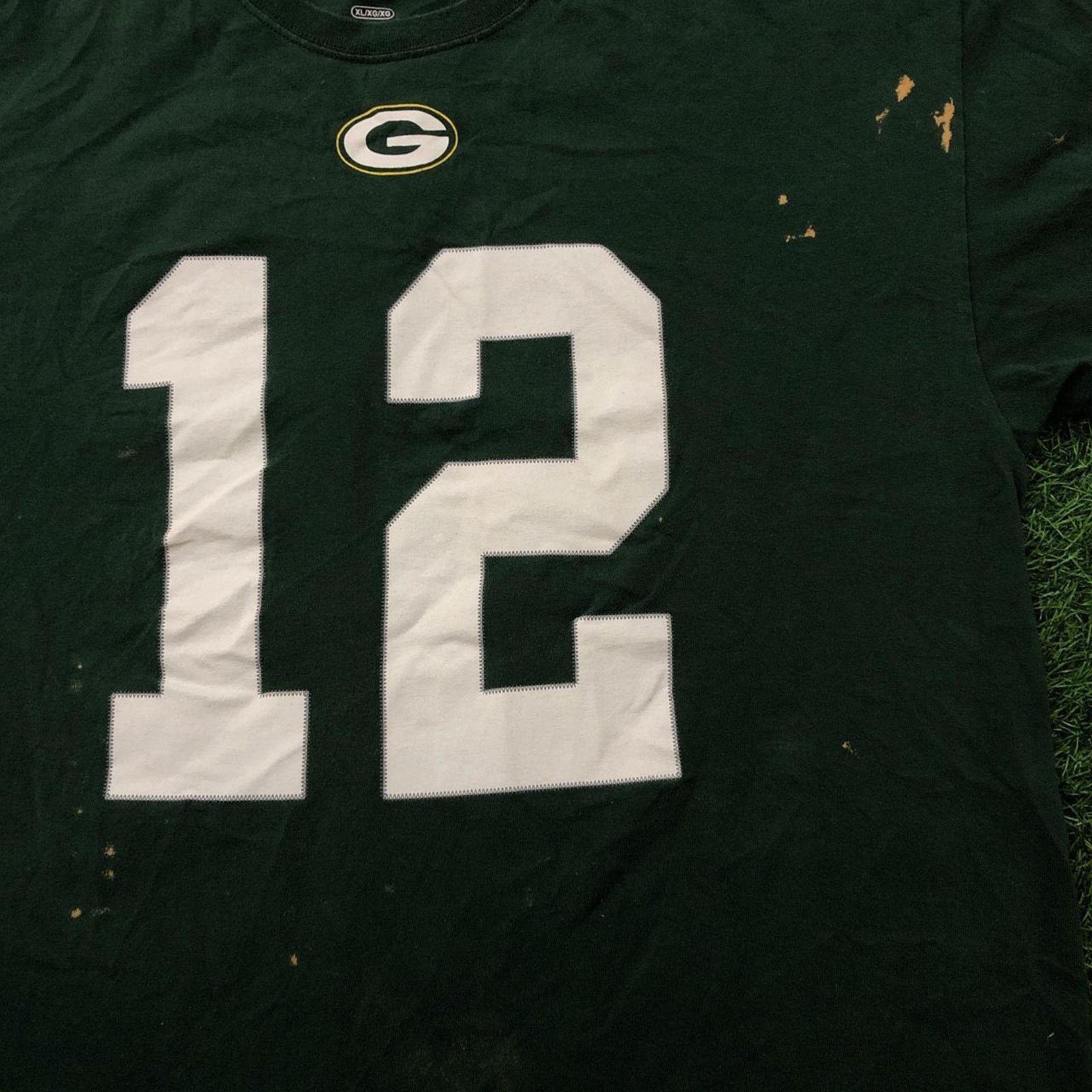 Majestic Retro Green Bay Packers Aaron Rodgers Graphic Number Tee Size US XL / EU 56 / 4 - 3 Thumbnail