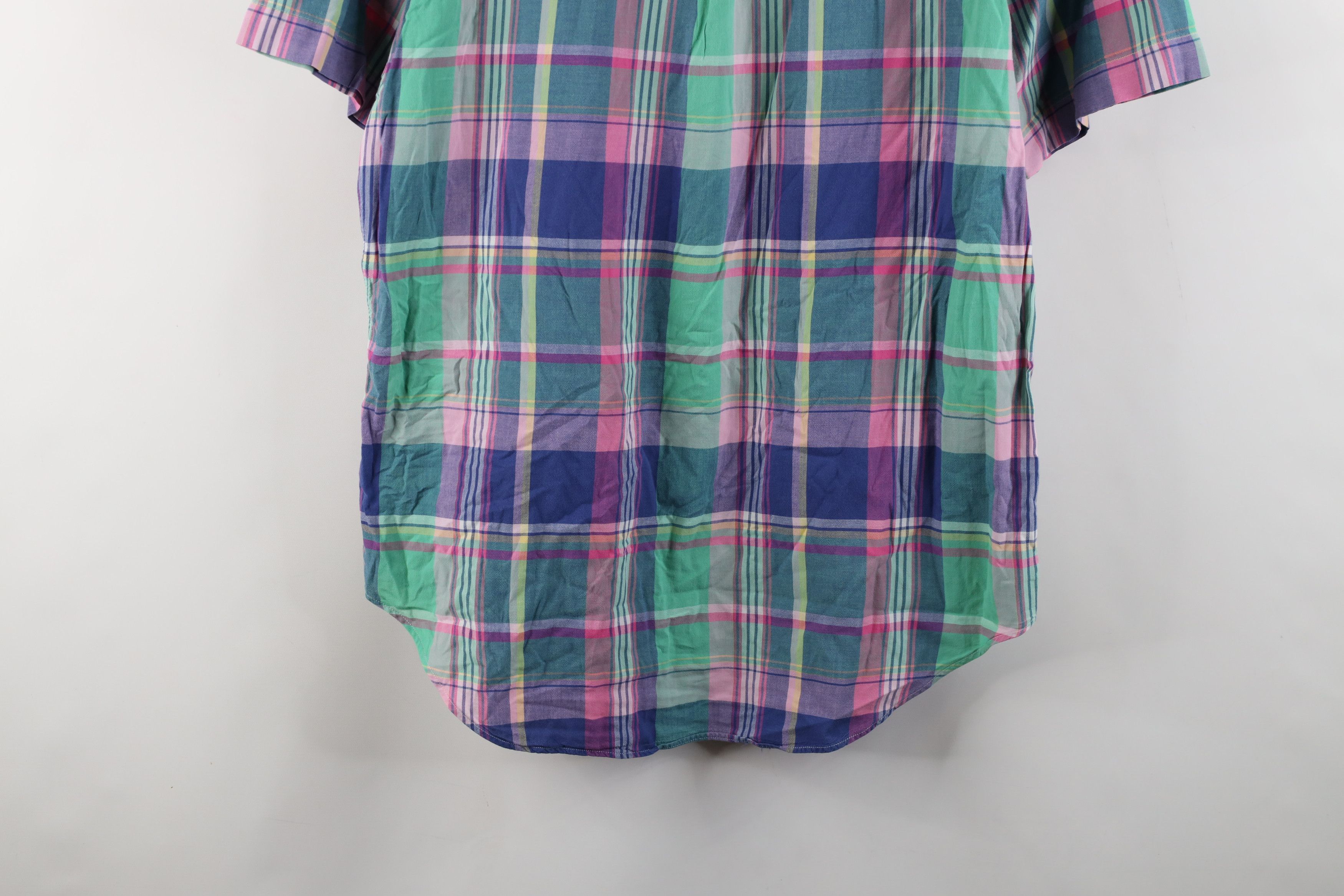 Ralph Lauren × Vintage Vintage 90s Ralph Lauren Madras Plaid Button Down Shirt Size US M / EU 48-50 / 2 - 12 Thumbnail