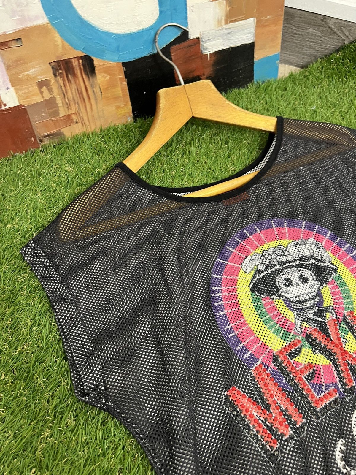 If Six Was Nine Y2K Vintage Mesh Tank Top Sleeveless Shirt Size US M / EU 48-50 / 2 - 2 Thumbnail