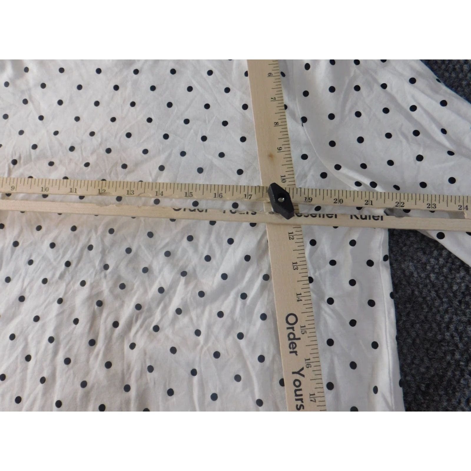 Ann Taylor Loft Ann Taylor Loft Blouse White XL V-Neck Long Sleeve Casual Shirt Womens Regular Button Pullover Cotton Down White Dot Size XL / US 12-14 / IT 48-50 - 5 Thumbnail