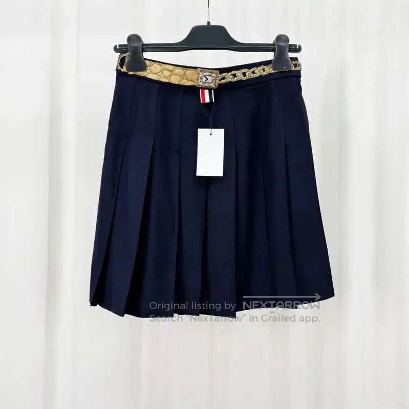 Thom Browne Thom Browne Pleated Wool Skirt for Summer . Size 26" / US 2 / IT 38 - 2 Thumbnail
