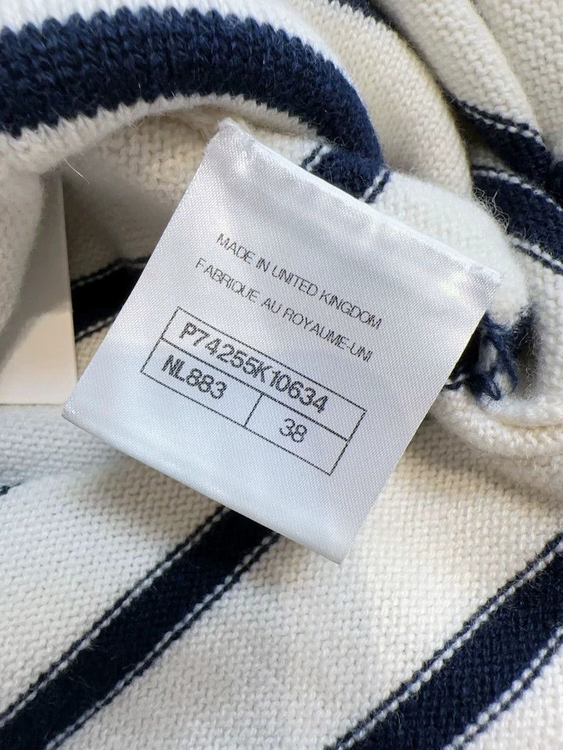 Chanel Chanel 23c white background black striped cashmere knitted Size 25" / US 0 / IT 36 - 5 Thumbnail