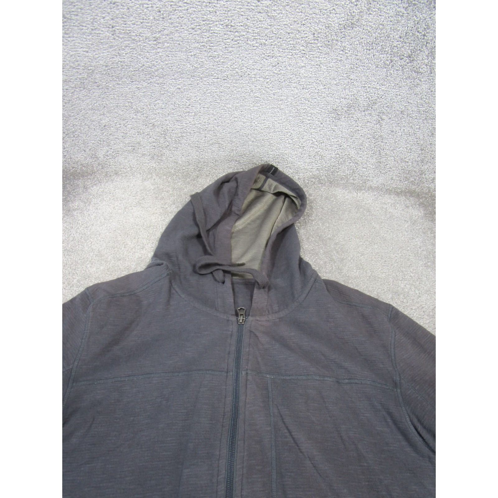 Prana VINTAGE prAna Hoodie Mens Large Full Zip Gray Cotton Blend Fleece Stain Size US L / EU 52-54 / 3 - 2 Thumbnail