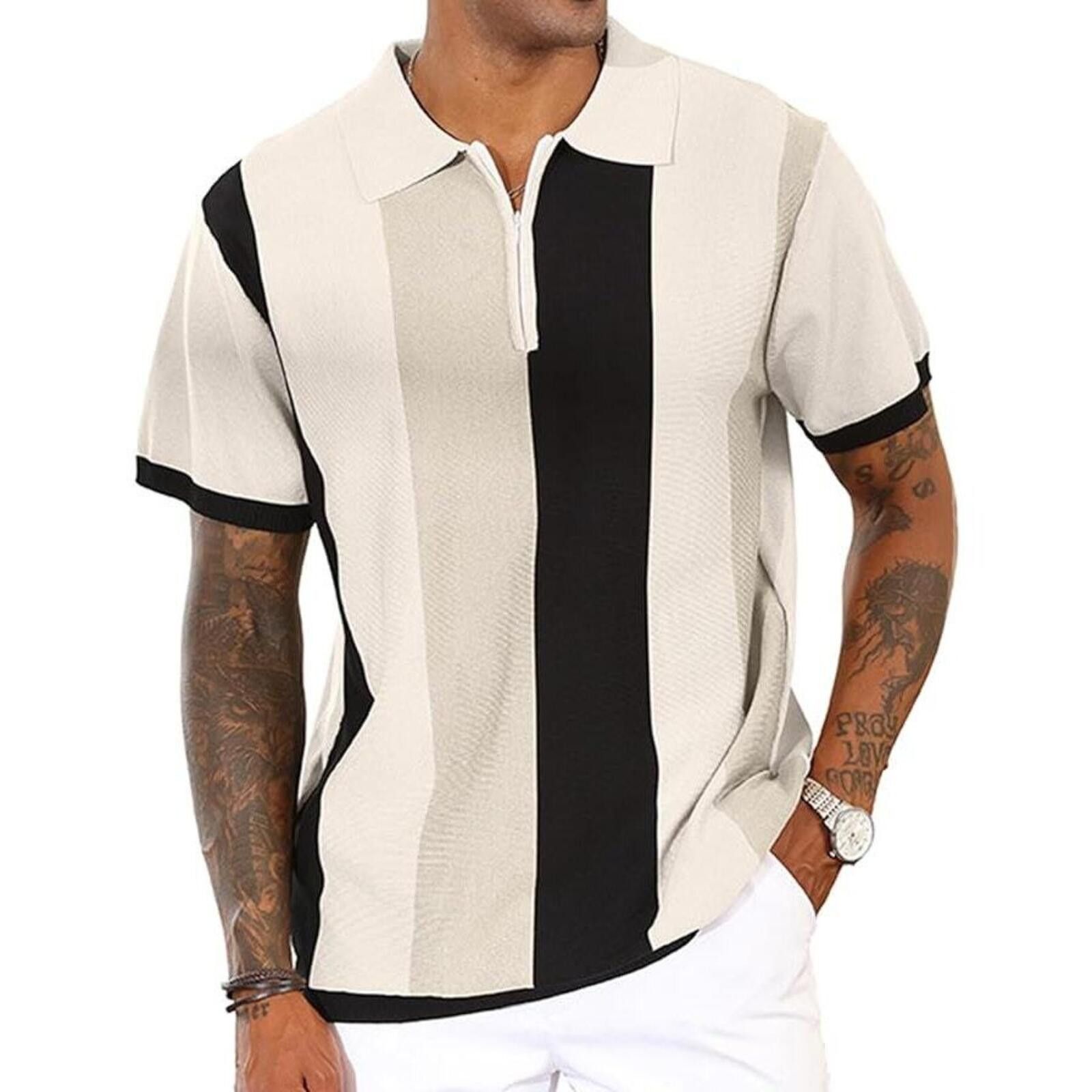 Unknown London Men's Fashion Polo Shirt Vintage Striped Knitting Casual Size US XXL / EU 58 / 5 - 1 Thumbnail
