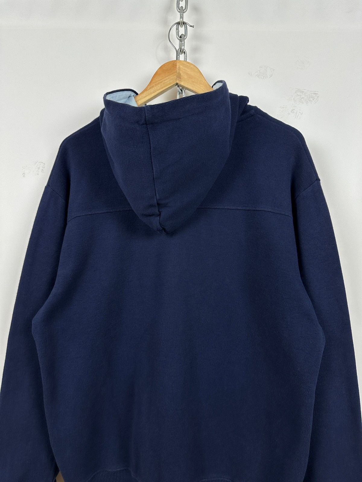 Yves Saint Laurent Vintage Yves Saint Laurent YSL Navy Blue Zip Up Hoodie Size US L / EU 52-54 / 3 - 12 Thumbnail