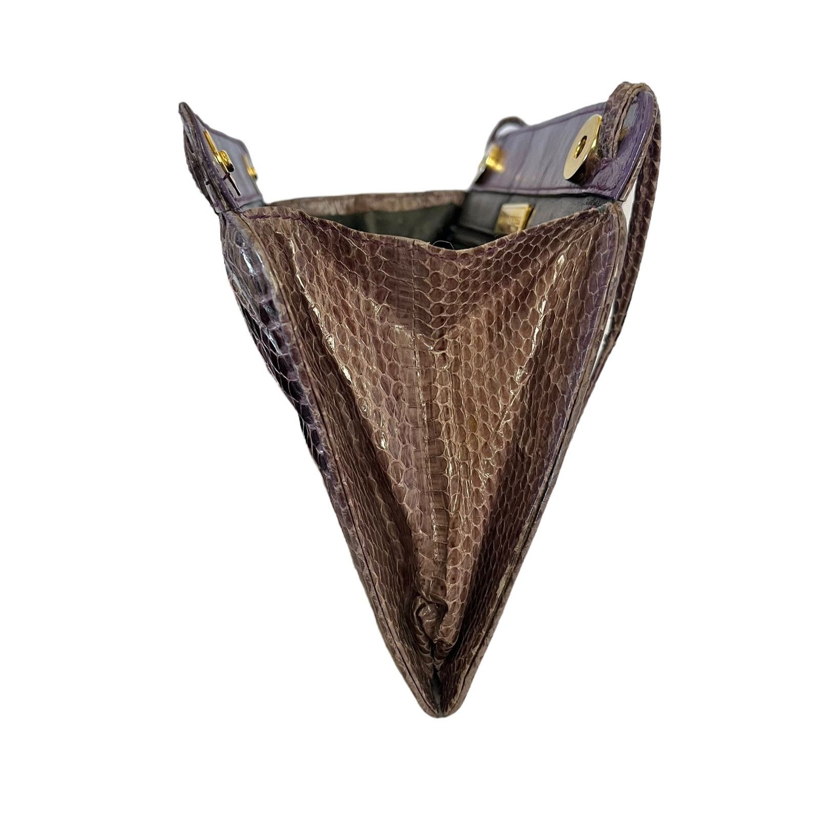 Mary McFadden × Vintage Vintage Mary McFadden Purple Snake Shoulder Bag Crossbody Size ONE SIZE - 7 Thumbnail