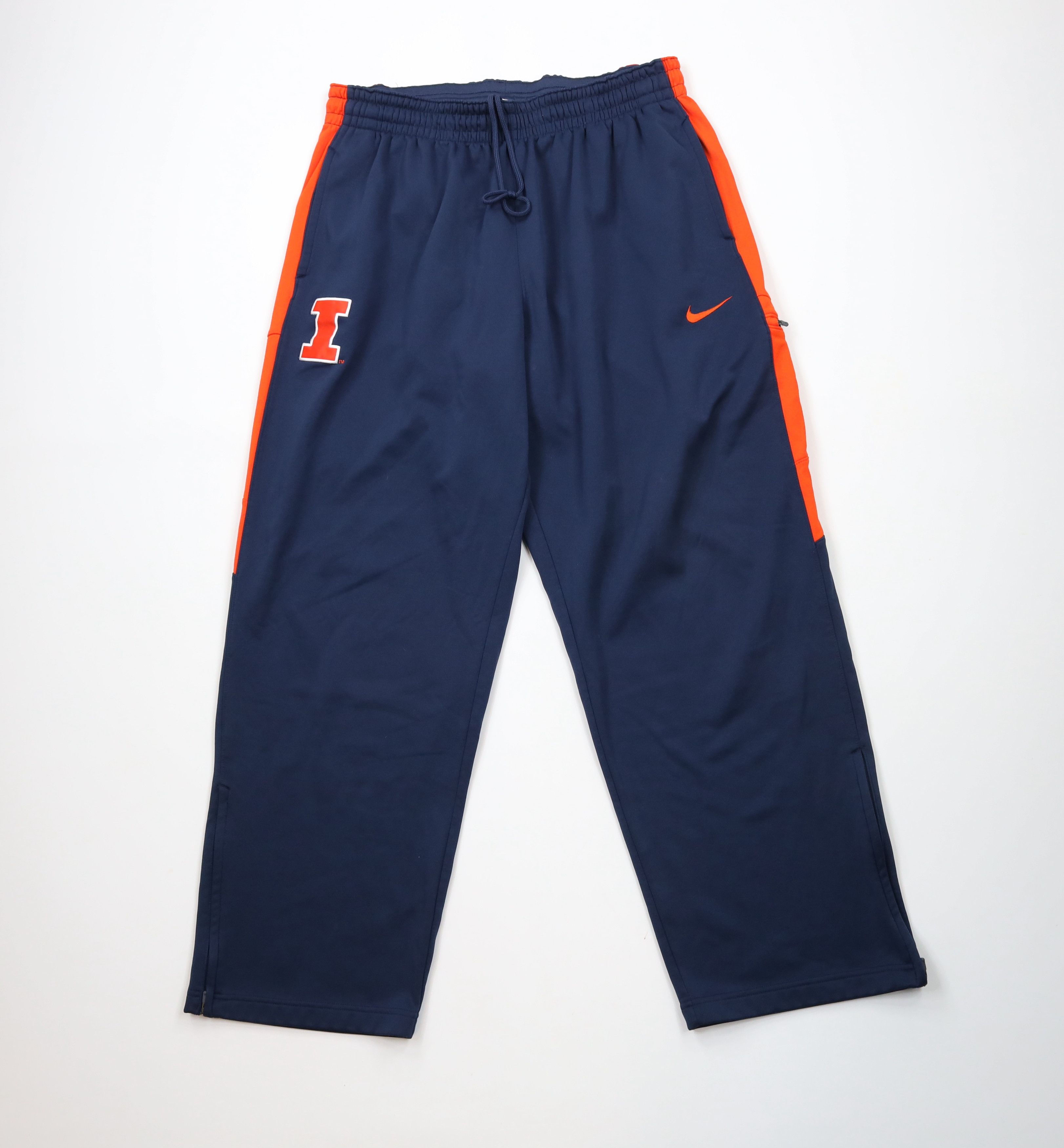 Nike × Vintage Vintage Y2K Nike University of Illinois Wide Leg Sweatpants Size US 40 / EU 56 - 1 Thumbnail