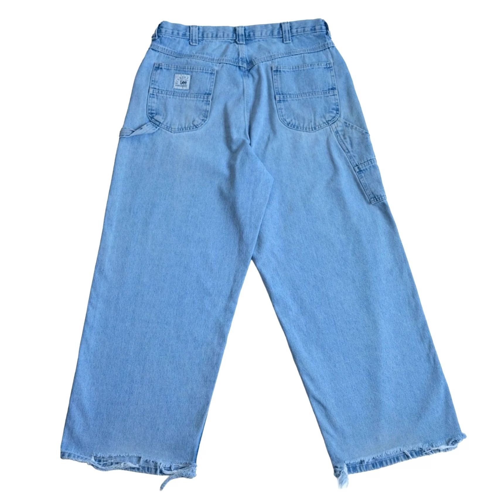 Levi's VINTAGE Levi's Jeans Dungarees Wide-Leg Cotton Blue 34x30 90s Men Regular Relaxed 5-Pocket Denim Jeans SZ 34x30 Size US 34 / EU 50 - 3 Thumbnail
