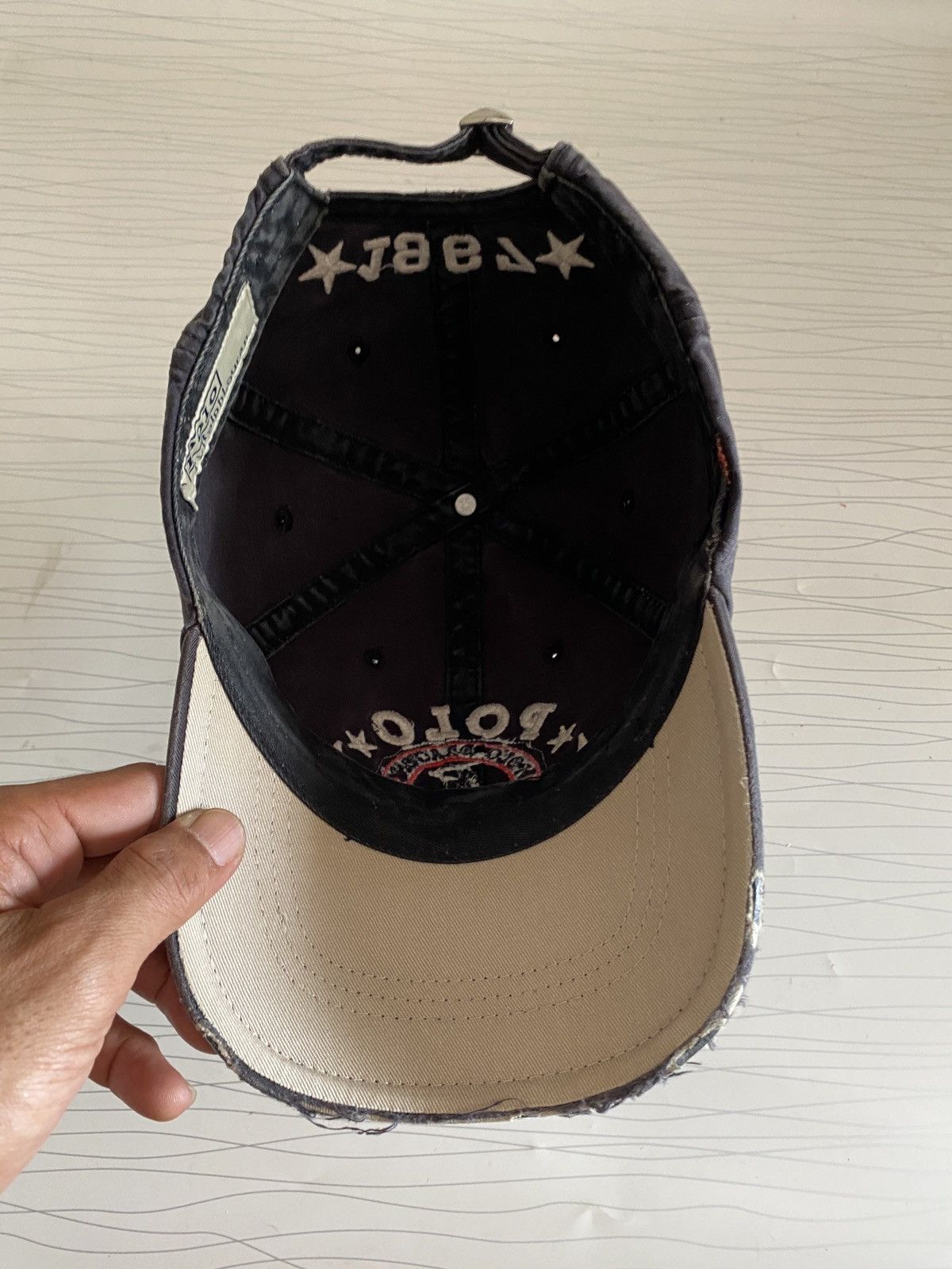 Polo Ralph Lauren Vintage Polo Ralph Lauren Polo Dragon Distressed Hats Size ONE SIZE - 9 Thumbnail
