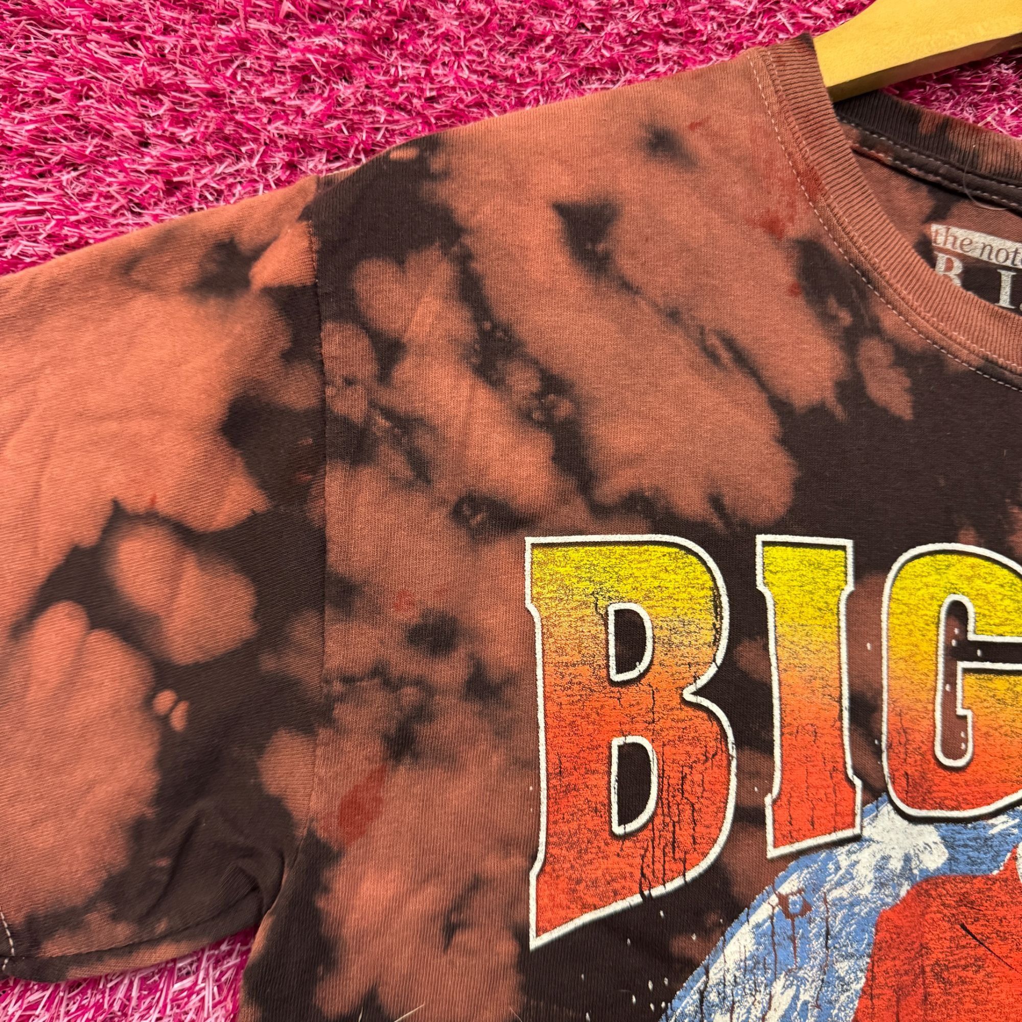 Rap Tees Biggie Smalls Kingpin of Planet Earth Hip Hop Bleach Dye M Size US M / EU 48-50 / 2 - 5 Thumbnail