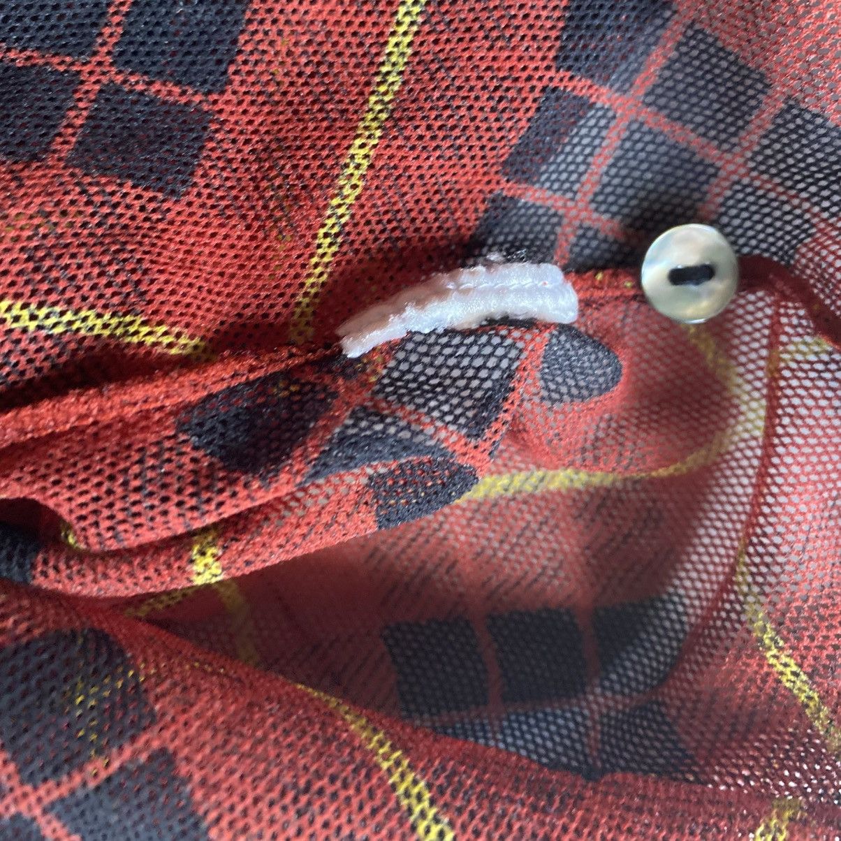 Jean Paul Gaultier Vintage JPG Sheer Mesh Red Plaid Buttons Up Shirt Size M / US 6-8 / IT 42-44 - 6 Thumbnail