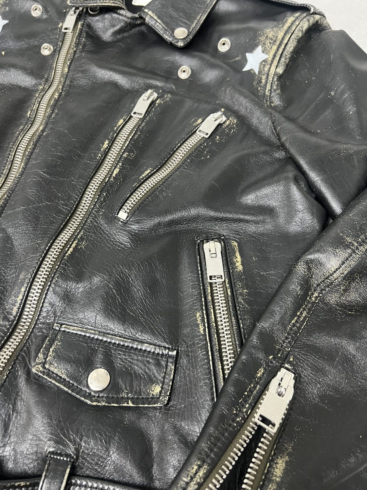 Saint Laurent Paris Saint Laurent Leather Stars Jacket Size US S / EU 44-46 / 1 - 4 Thumbnail