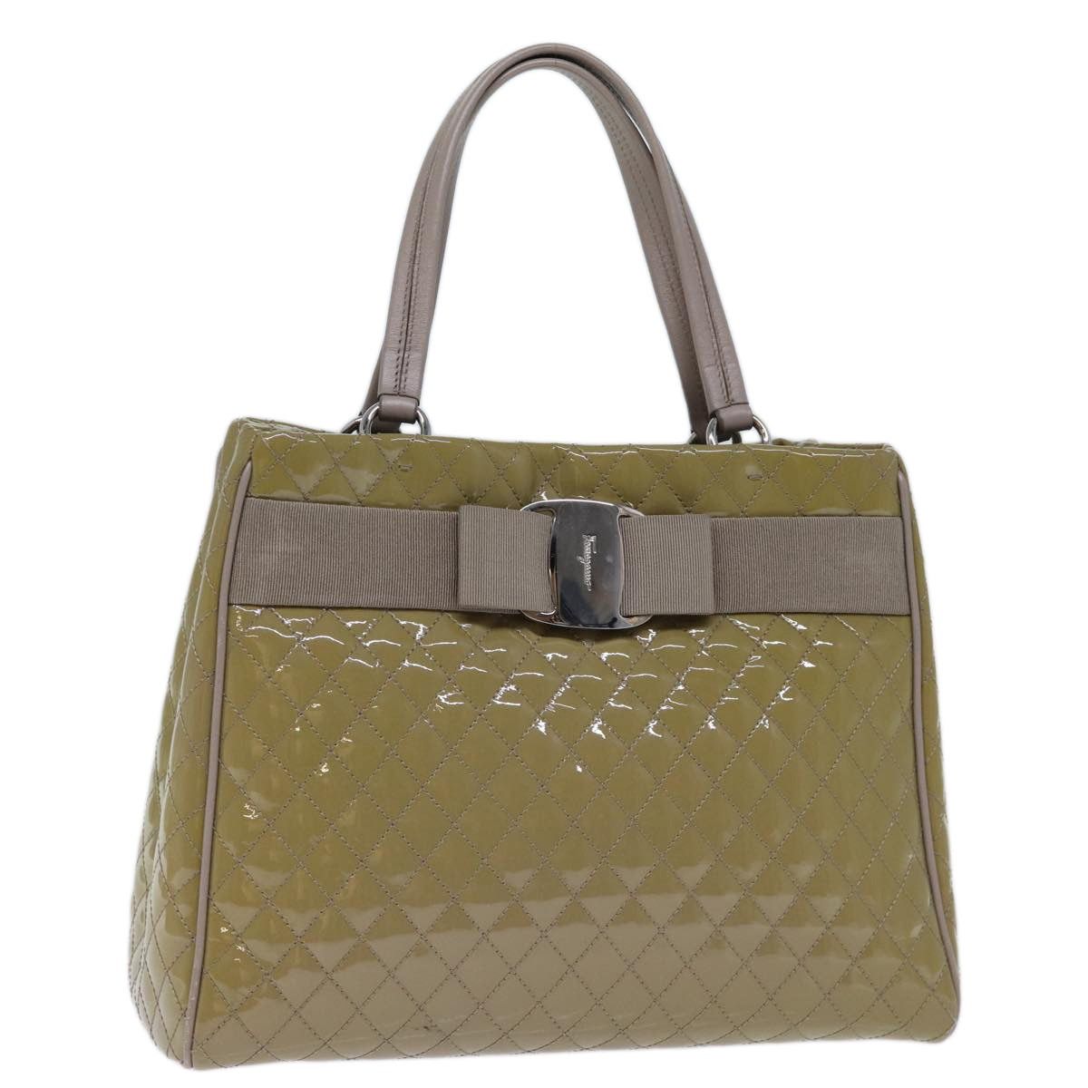 Salvatore Ferragamo Salvatore Ferragamo Hand Bag Enamel Beige Size ONE SIZE - 1 Thumbnail