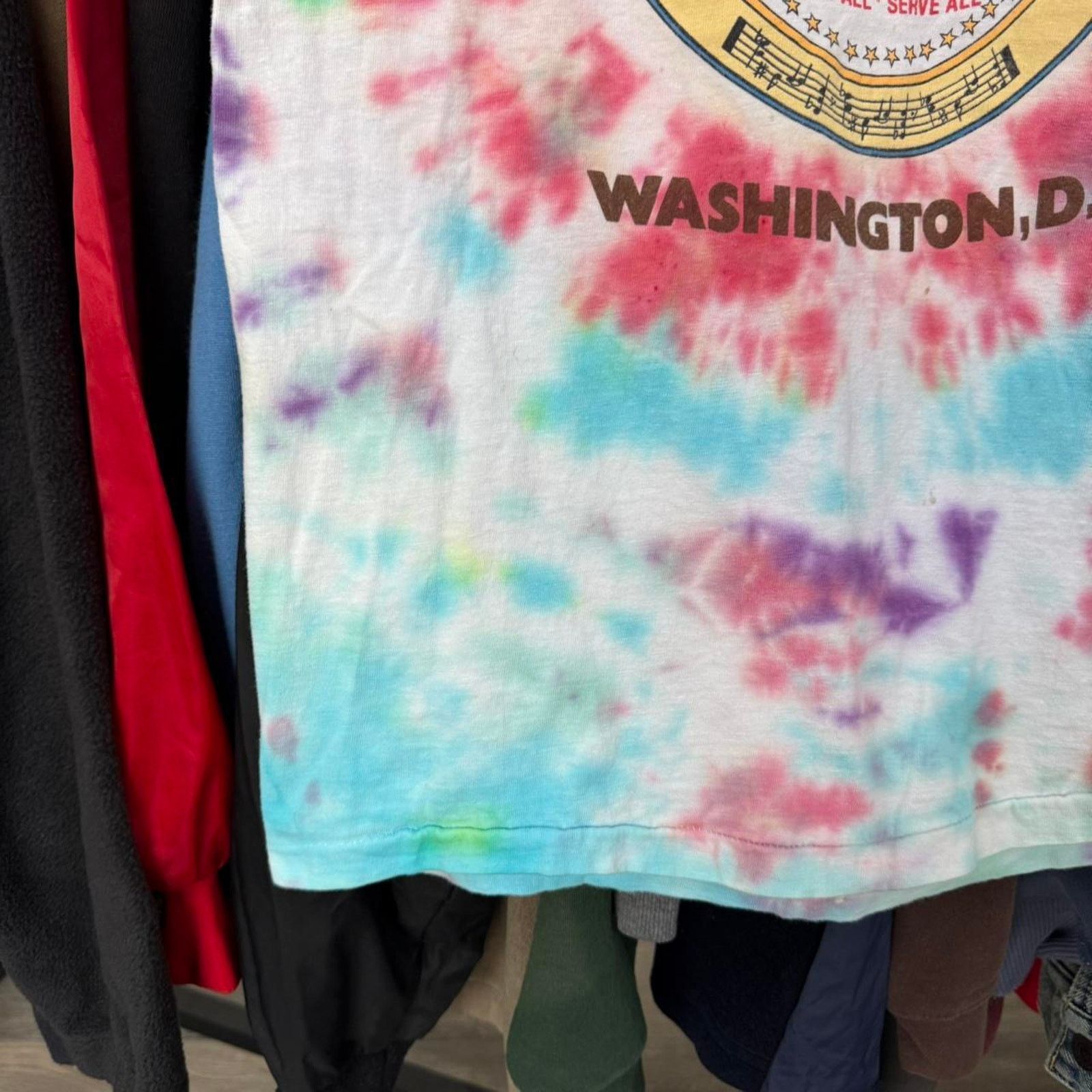Hard Rock Cafe Vintage 90s Hard Rock Cafe Washington D.C. Tie Dye T-Shirt Size US L / EU 52-54 / 3 - 4 Thumbnail