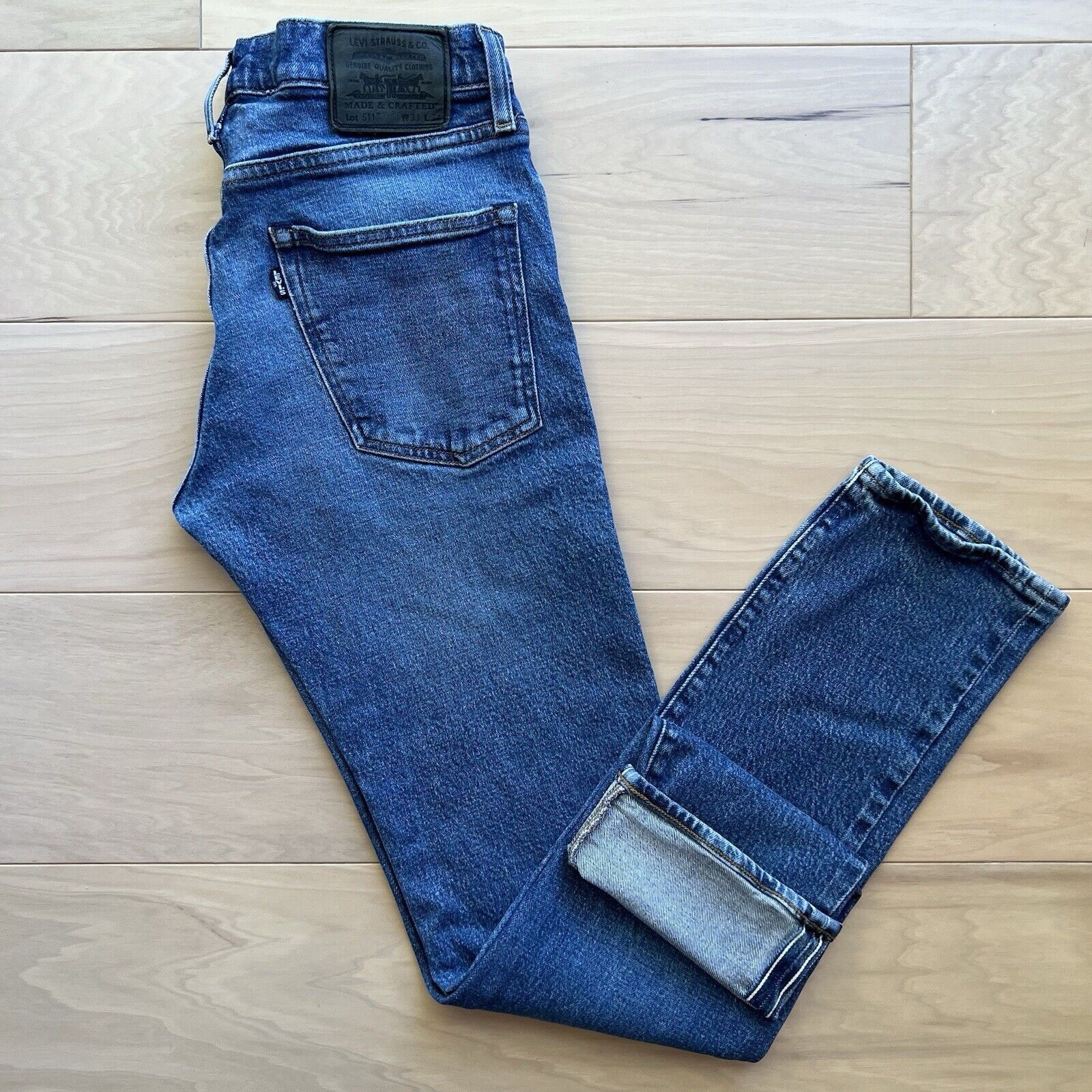 Levi's Levis 511 Selvedge Jeans 30 Slim Fit Made & Crafted Workwear Size US 30 / EU 46 - 2 Thumbnail