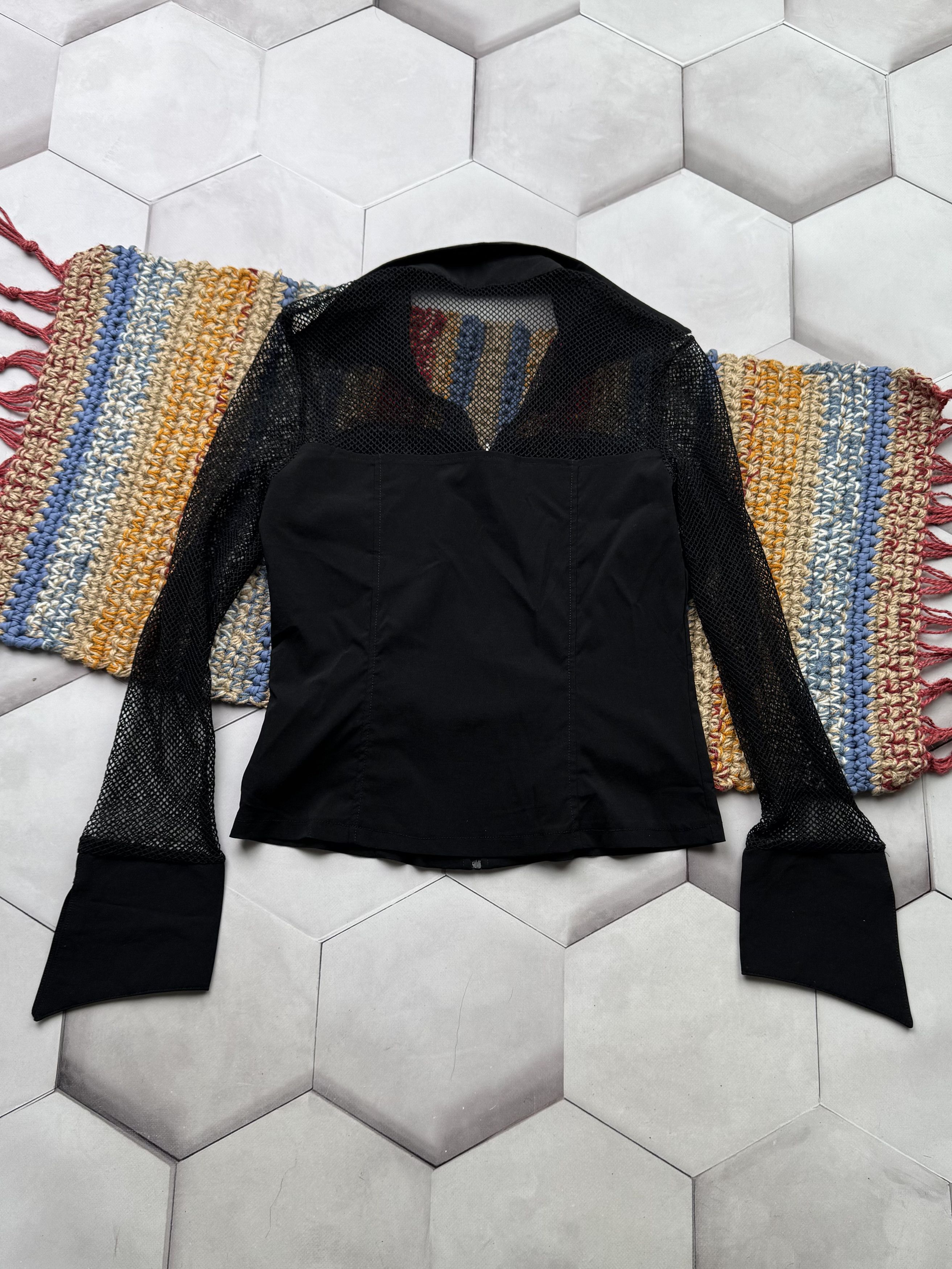 Vintage Vintage Cropped Blouse With Mesh Details Size M / US 6-8 / IT 42-44 - 4 Thumbnail