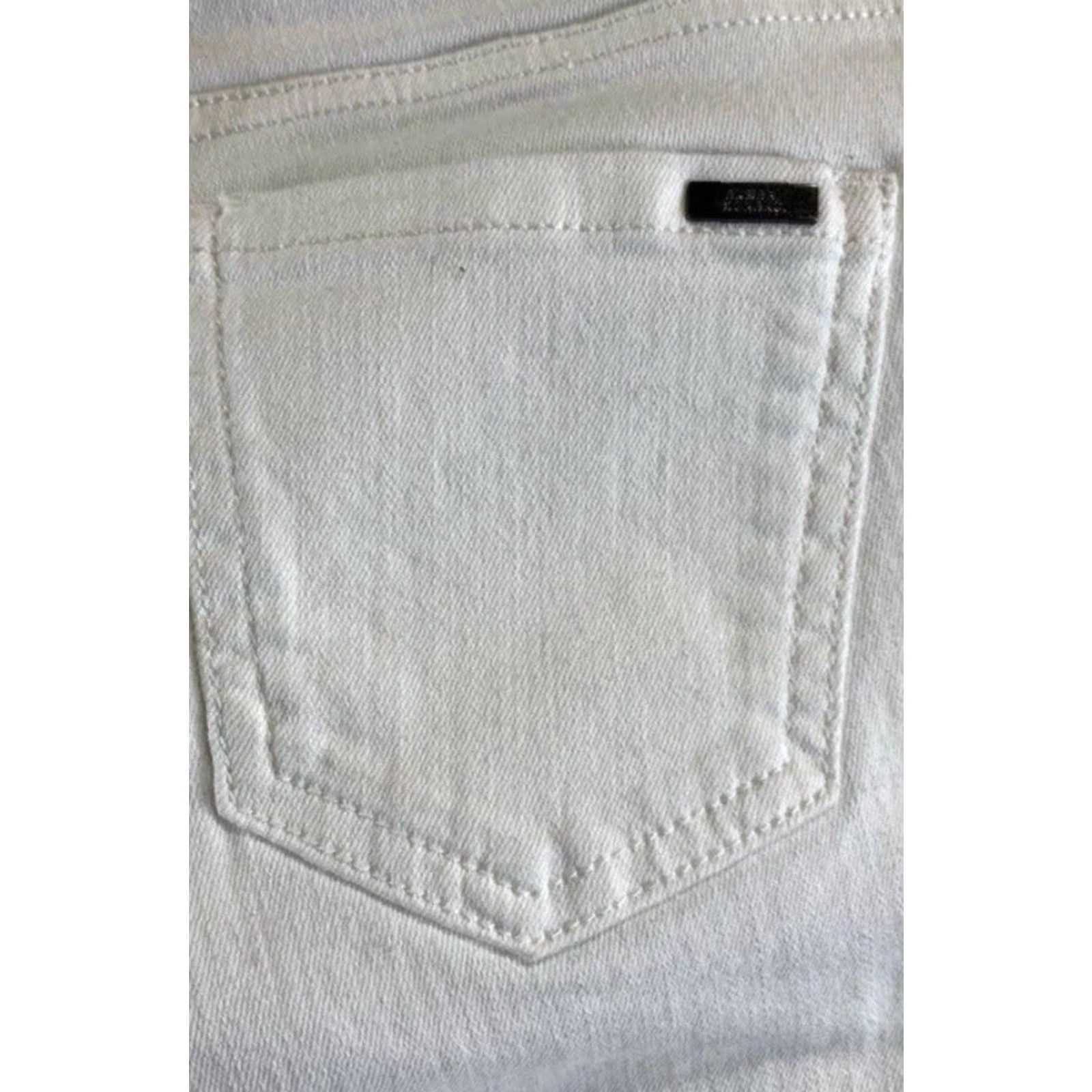 Armani Exchange VINTAGE Armani Exchange White MidRise Skinny Jeans 25R Womens Regular 26in Inseam Denim 5-Pocket Zipper Distressed Shine? Size 42" / US 20 - 4 Thumbnail