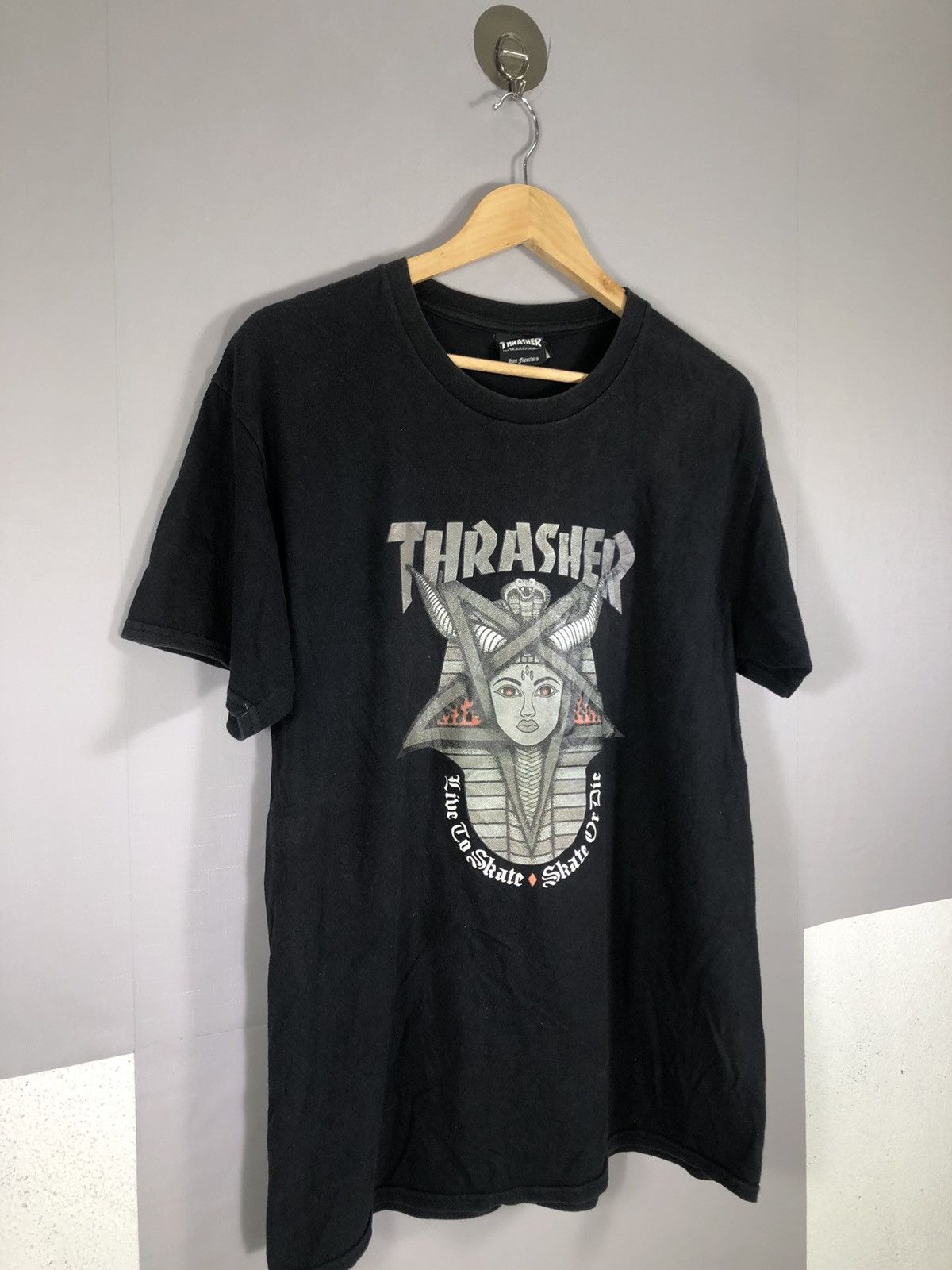 Japanese Brand Thrasher Vintage Vintage Thrasher Goat 666 T Shirt Grailed