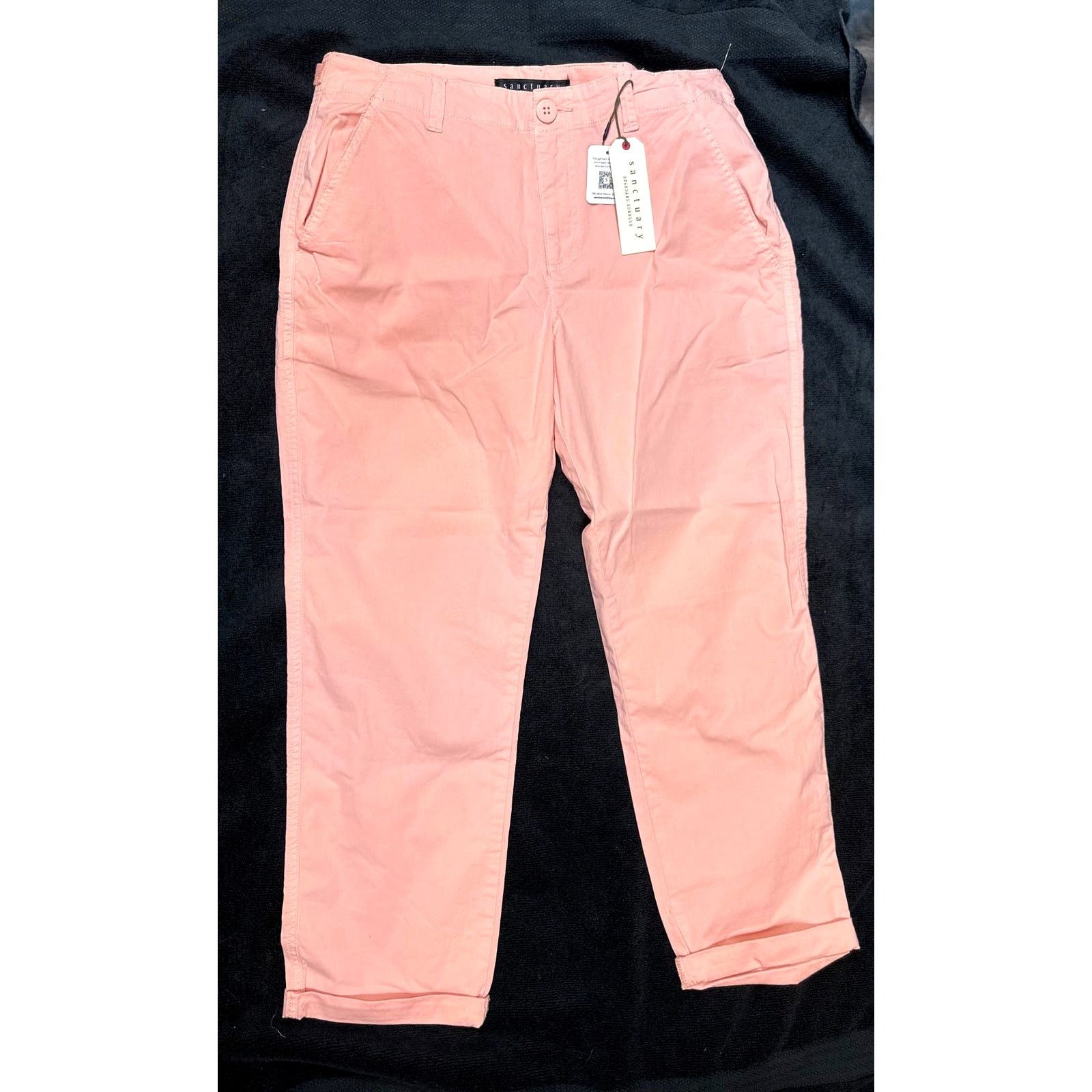 Sanctuary Sanctuary Button Cuffed Pants Coral size 29 Size 29" - 3 Thumbnail
