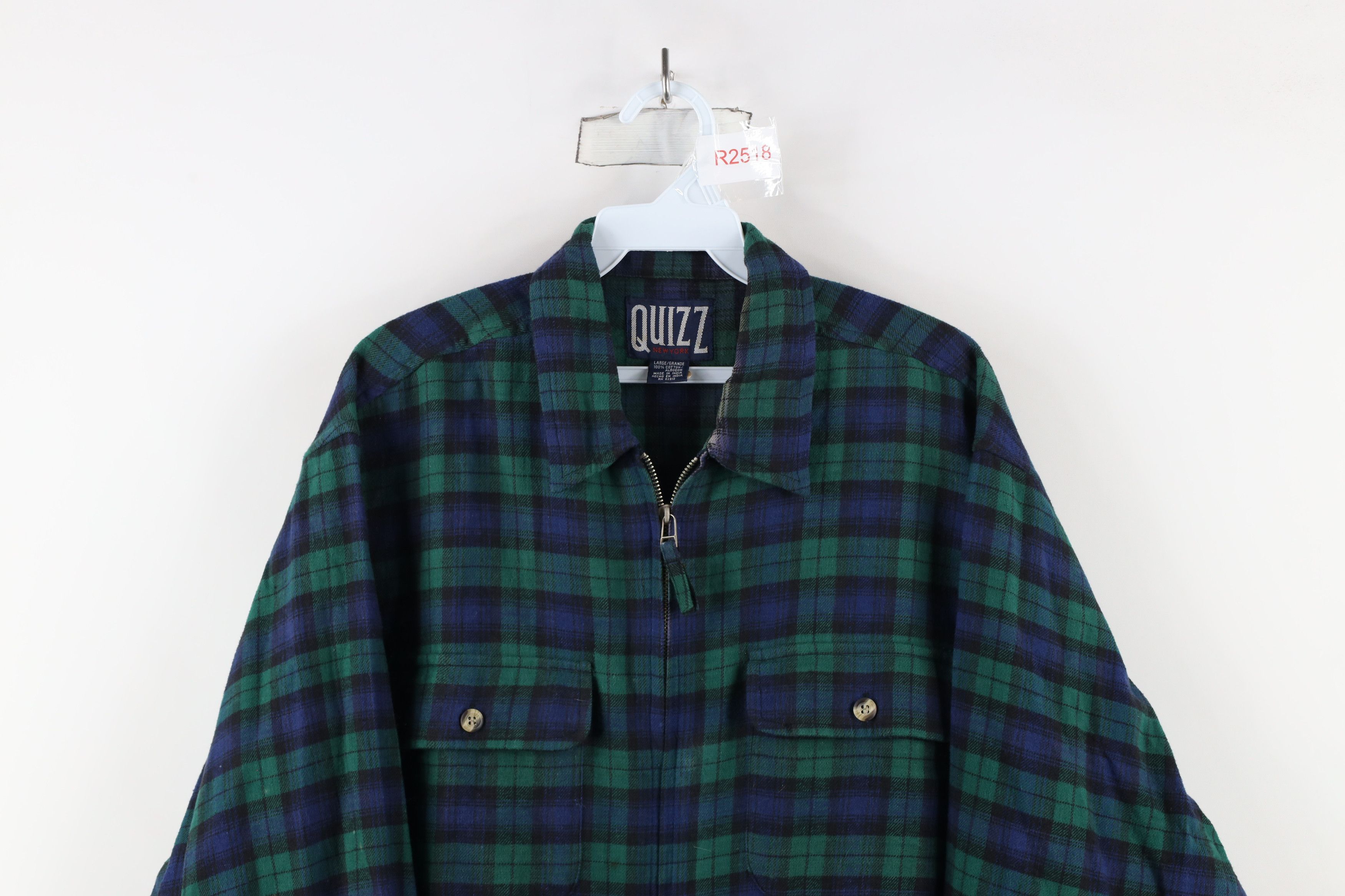 Vintage Vintage 90s Streetwear Flannel Shirt Jacket Jac Shirt Size US L / EU 52-54 / 3 - 2 Thumbnail