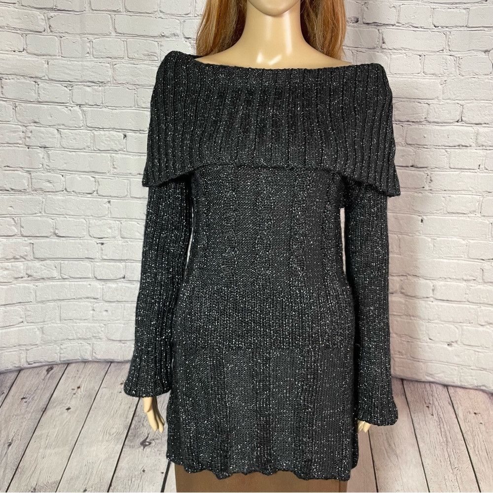Buffalo David Bitton NWT New $98 Buffalo David Bitton Off Shoulder Black Silver Size XL / US 12-14 / IT 48-50 - 2 Thumbnail