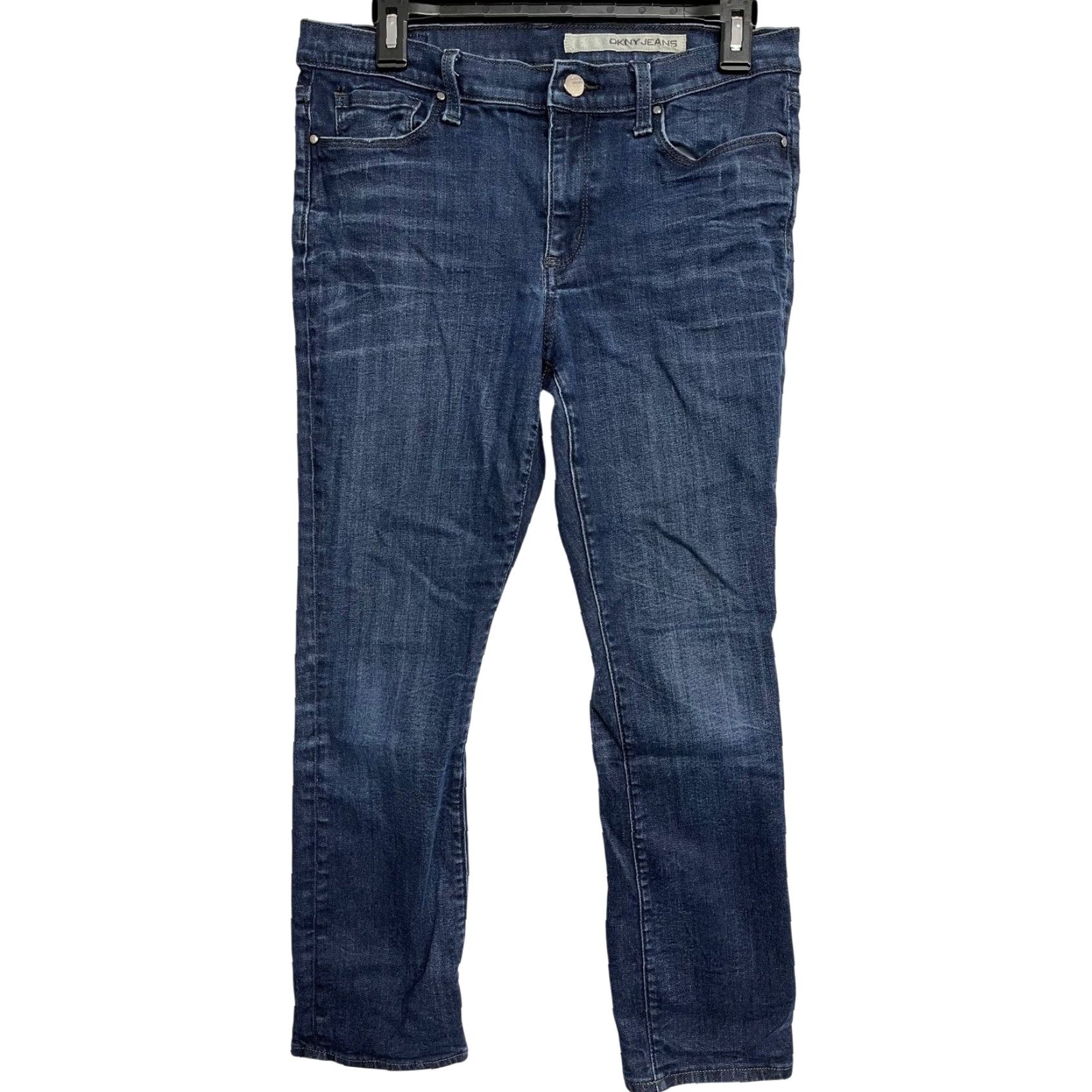 DKNY DKNY Jeans Womens Size 8 Dark Blue Denim Mid Rise Minimalist Capsule Size 30" / US 8 / IT 44 - 2 Thumbnail