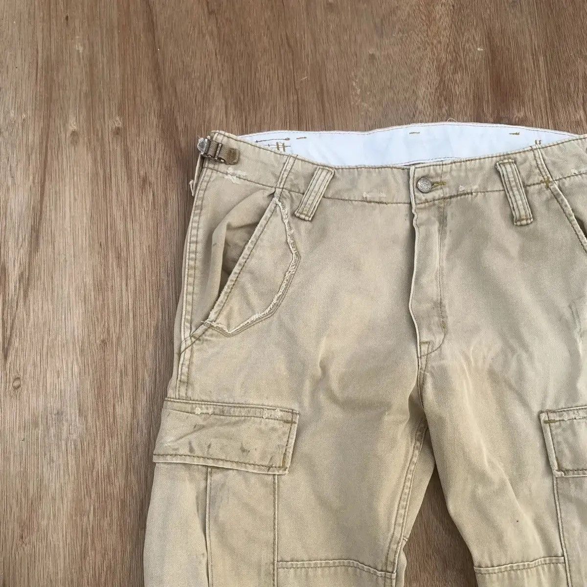 Vintage RUSTY DIRTY ‼️ VINTAGE BIG JOHN TROUSERS FADED COMBAT CARGO Size US 34 / EU 50 - 3 Thumbnail