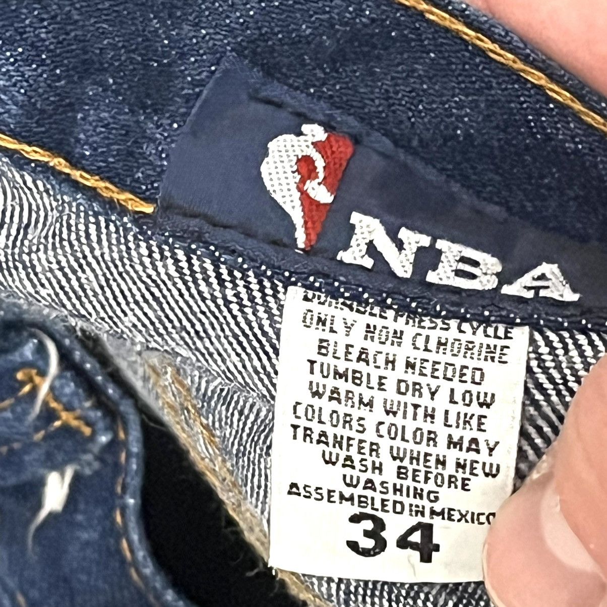 Vintage VTG 2000’s NBA Baggy Denim Jeans 32x30 Y2K Size US 32 / EU 48 - 10 Thumbnail
