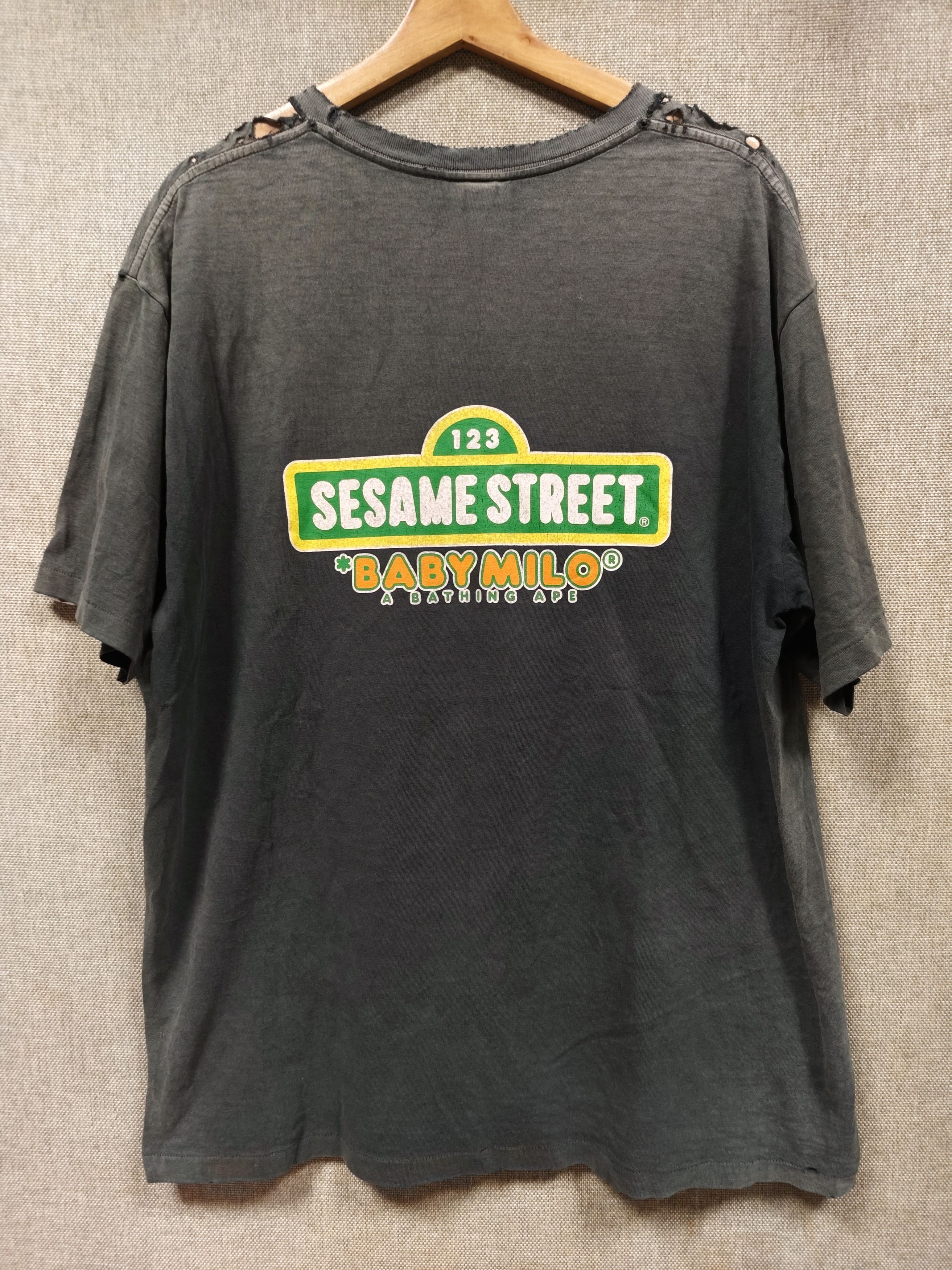 Bape Vintage Baby Milo Sesame Street Distressed Tee Size US XL / EU 56 / 4 - 2 Thumbnail