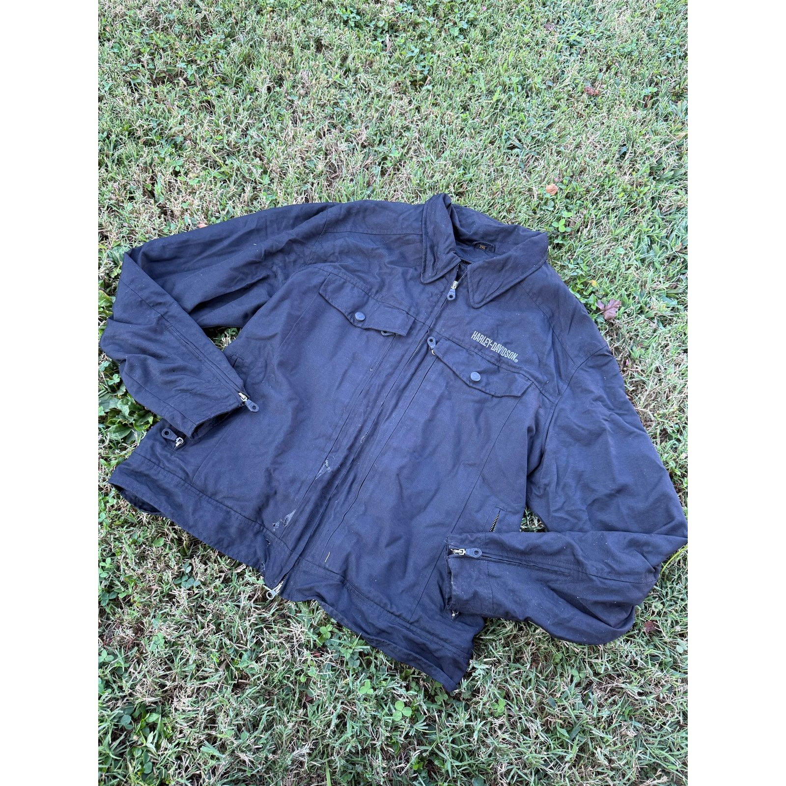 Harley Davidson Harley Davidson Y2K Nylon Collared Jacket 2XL Size US XXL / EU 58 / 5 - 3 Thumbnail