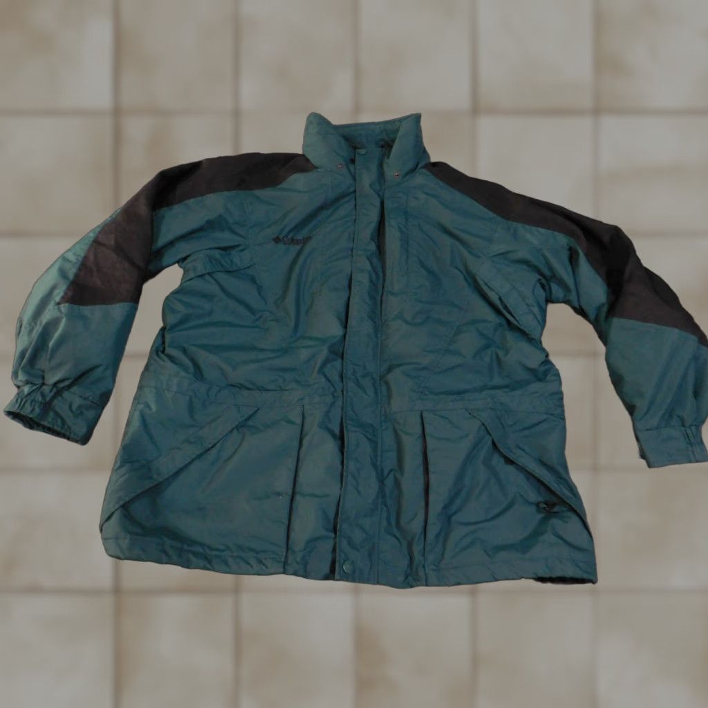 Doublet VINTAGE Columbia Jacket Mens XL Green Black Double Whammy Parka Outdoor Coat 90s Size US XL / EU 56 / 4 - 1 Thumbnail