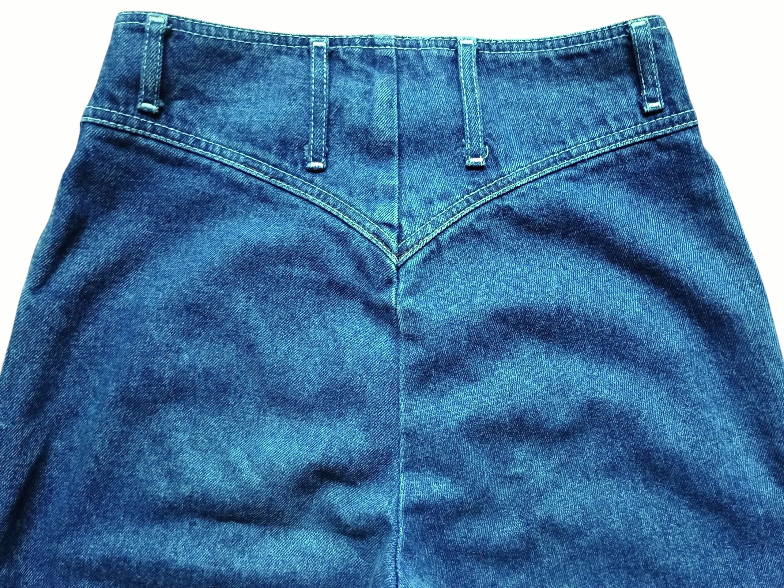 Vintage Woman's high waisted jeans leather patches vintage country Size 27" / US 4 / IT 40 - 4 Thumbnail