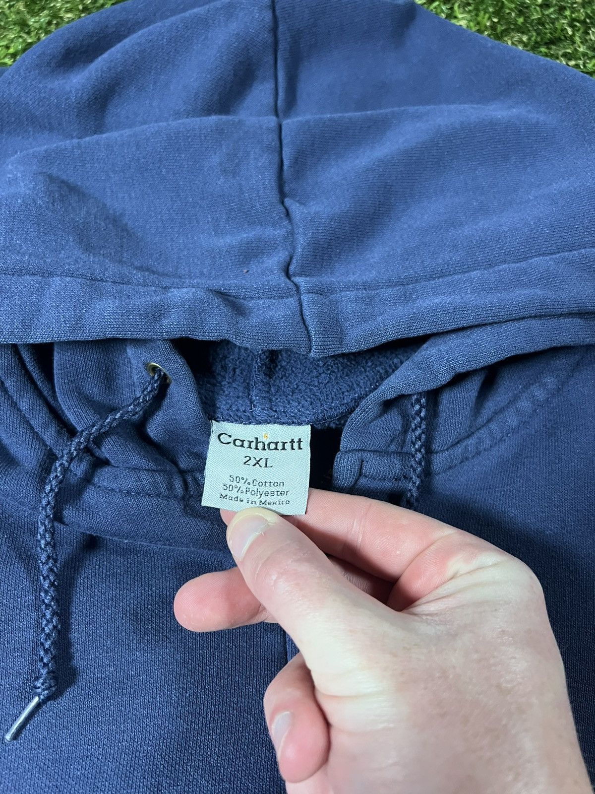 Carhartt Vintage 90s Carhartt Boxy Faded Fall Navy Sweatshirt Jacket Size US XXL / EU 58 / 5 - 3 Thumbnail