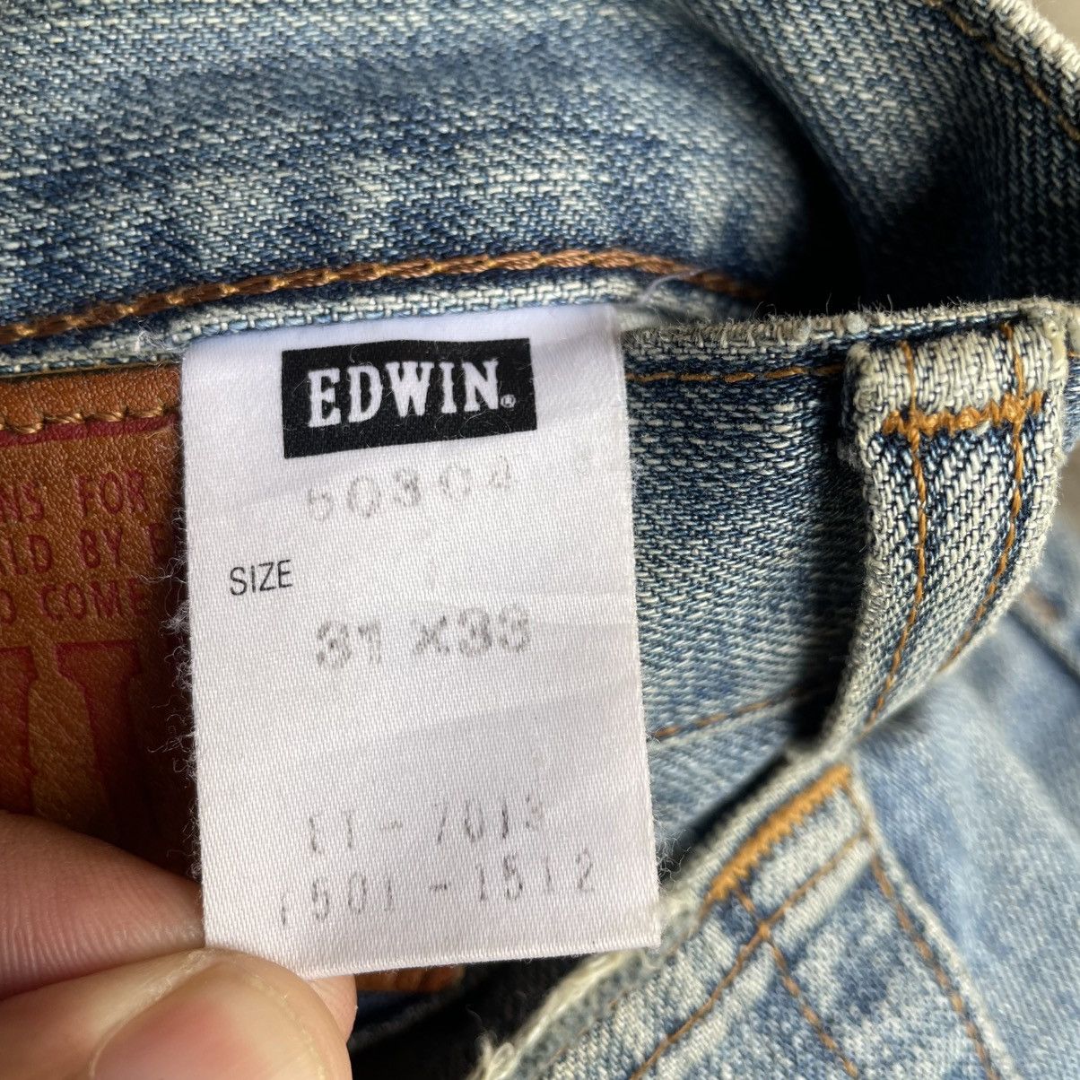 Edwin 🔥Vintage Edwin 503Z Stoned Washed Ripped Distress Jeans Size US 31 - 15 Thumbnail