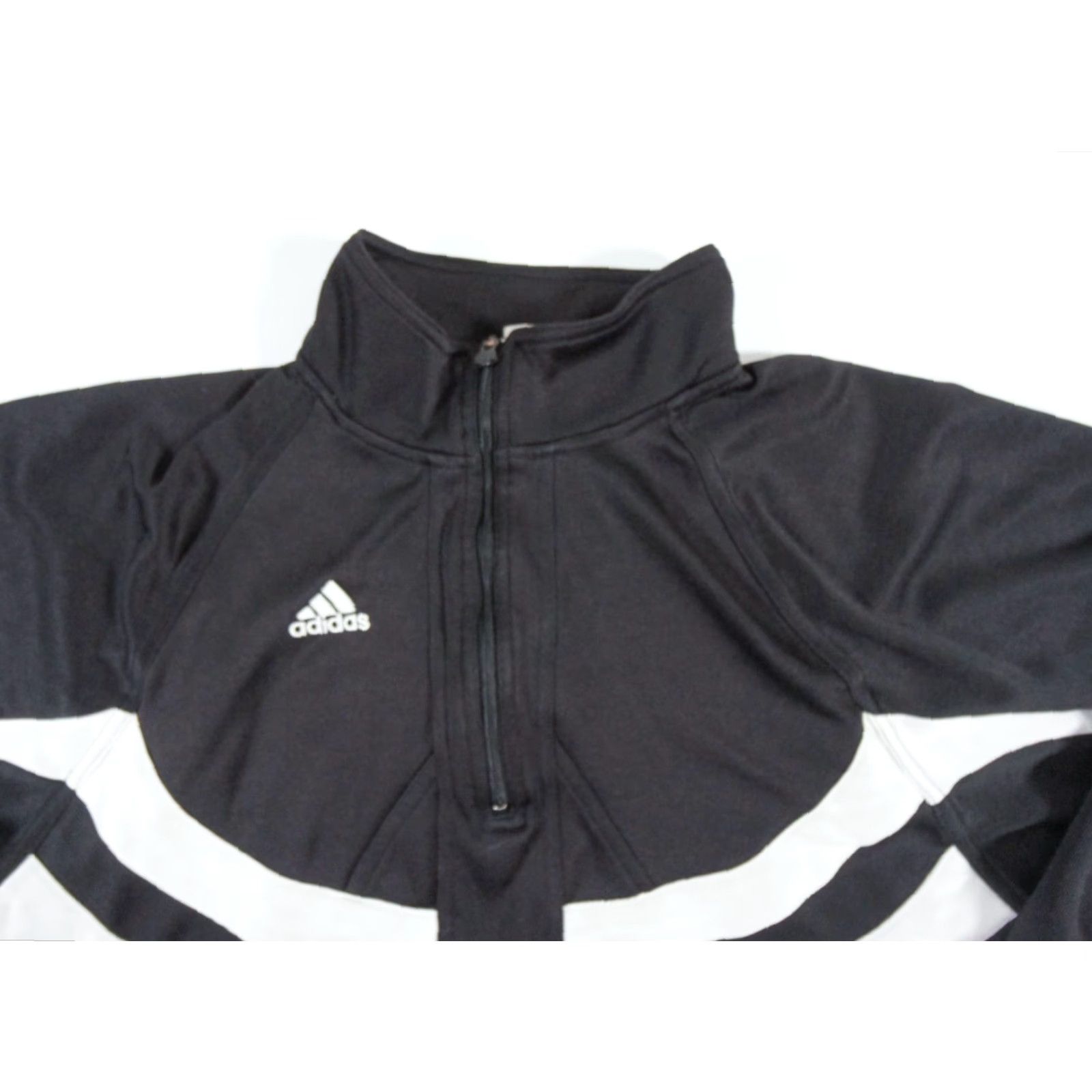 Adidas VINTAGE Adidas Sweater Mens Medium Black 1/4 Zip Pullover Predator 3 Stripes Y2K Mens Size US M / EU 48-50 / 2 - 2 Thumbnail