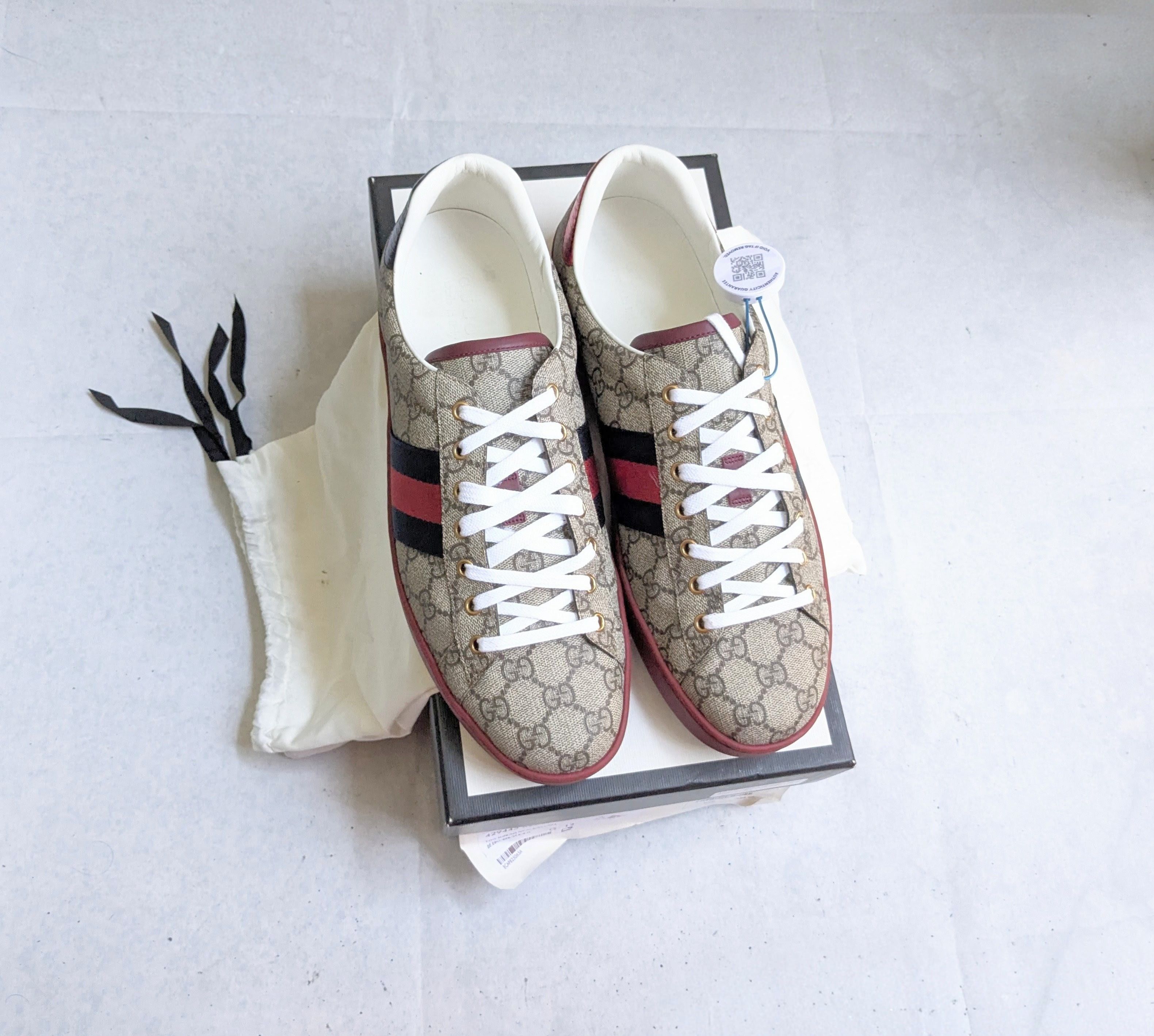 Gucci Gucci Ace Supreme Sneakers 12.5 Monogram Canvas Logo GG Size US 12.5 / EU 45-46 - 1 Thumbnail