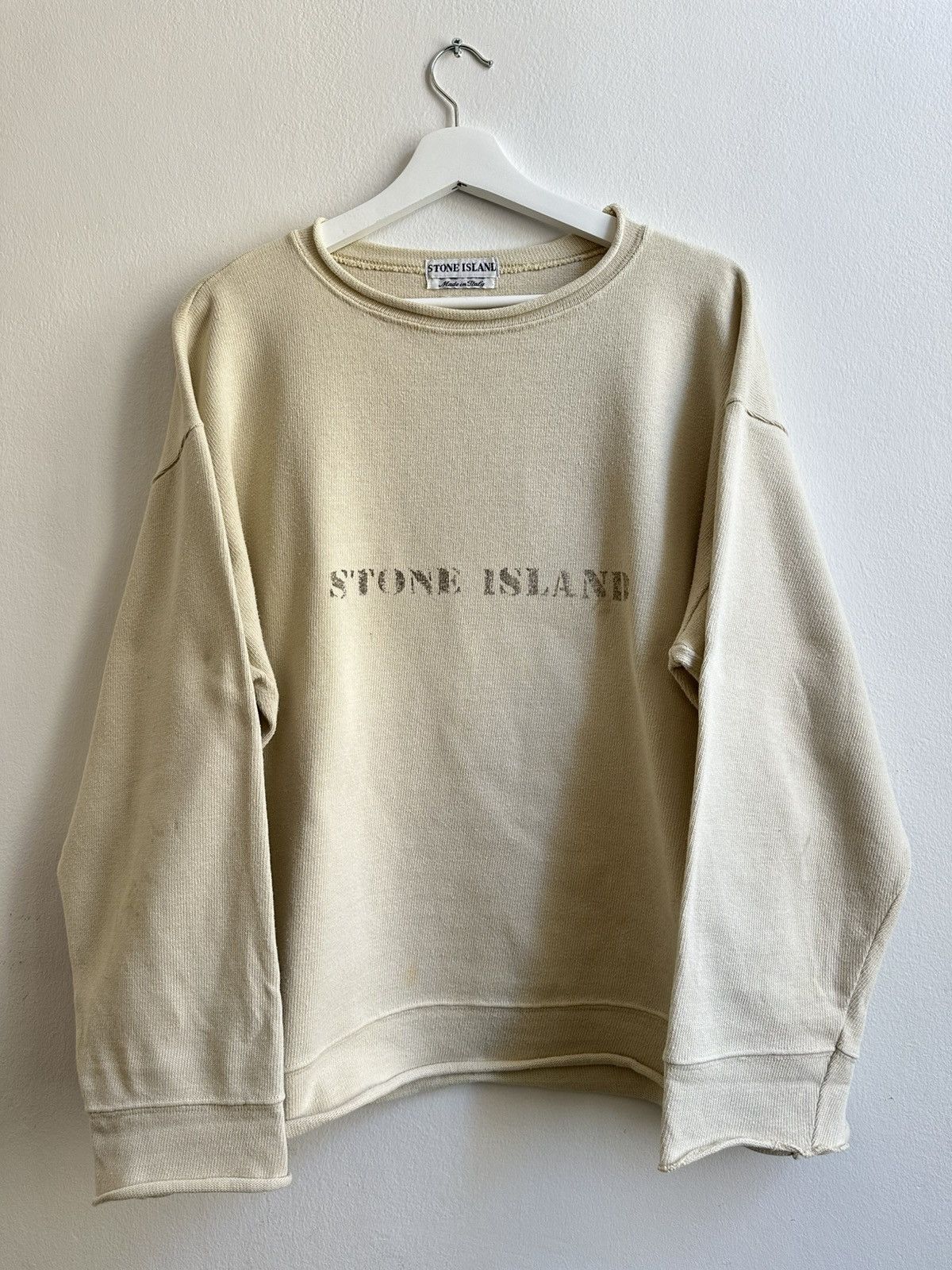 Stone Island Stone Island Vintage Center Logo Cropped Sailor Sweatshirt Size US M / EU 48-50 / 2 - 12 Thumbnail
