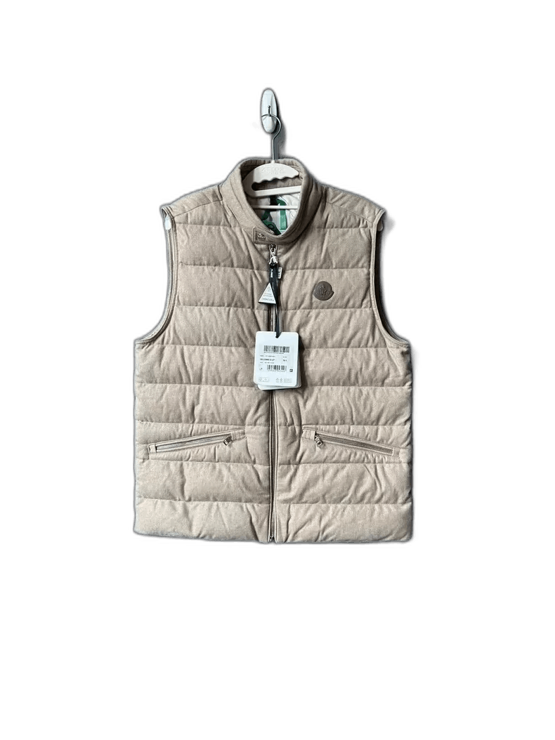 Moncler Moncler Khaki Brown Cashmere Down Vest Size L / US 10 / IT 46 - 1 Thumbnail
