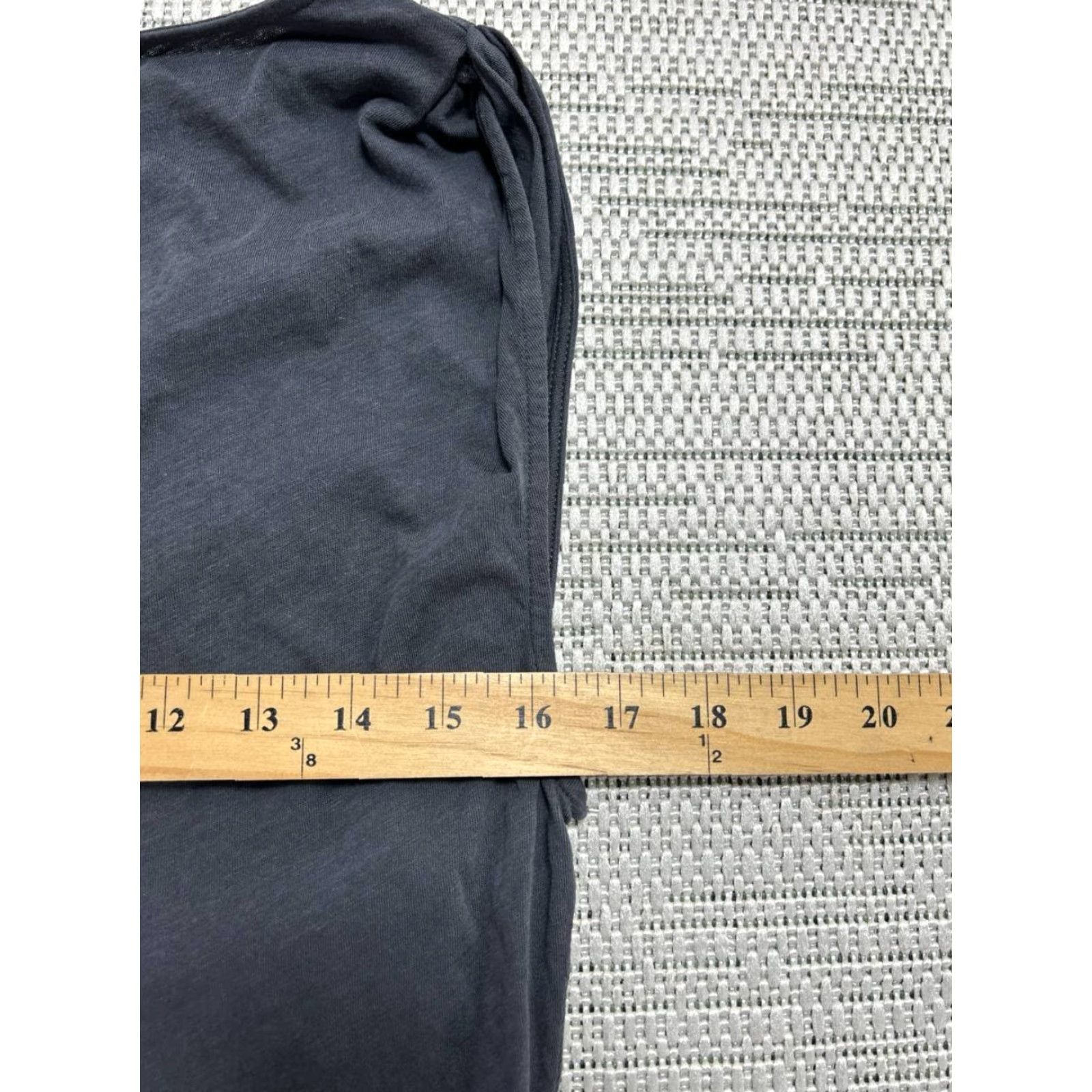Allsaints Riviera Devo Gathered Jersey Dress Womens Medium Gray Asymmetrical Hem Maxi Fashion