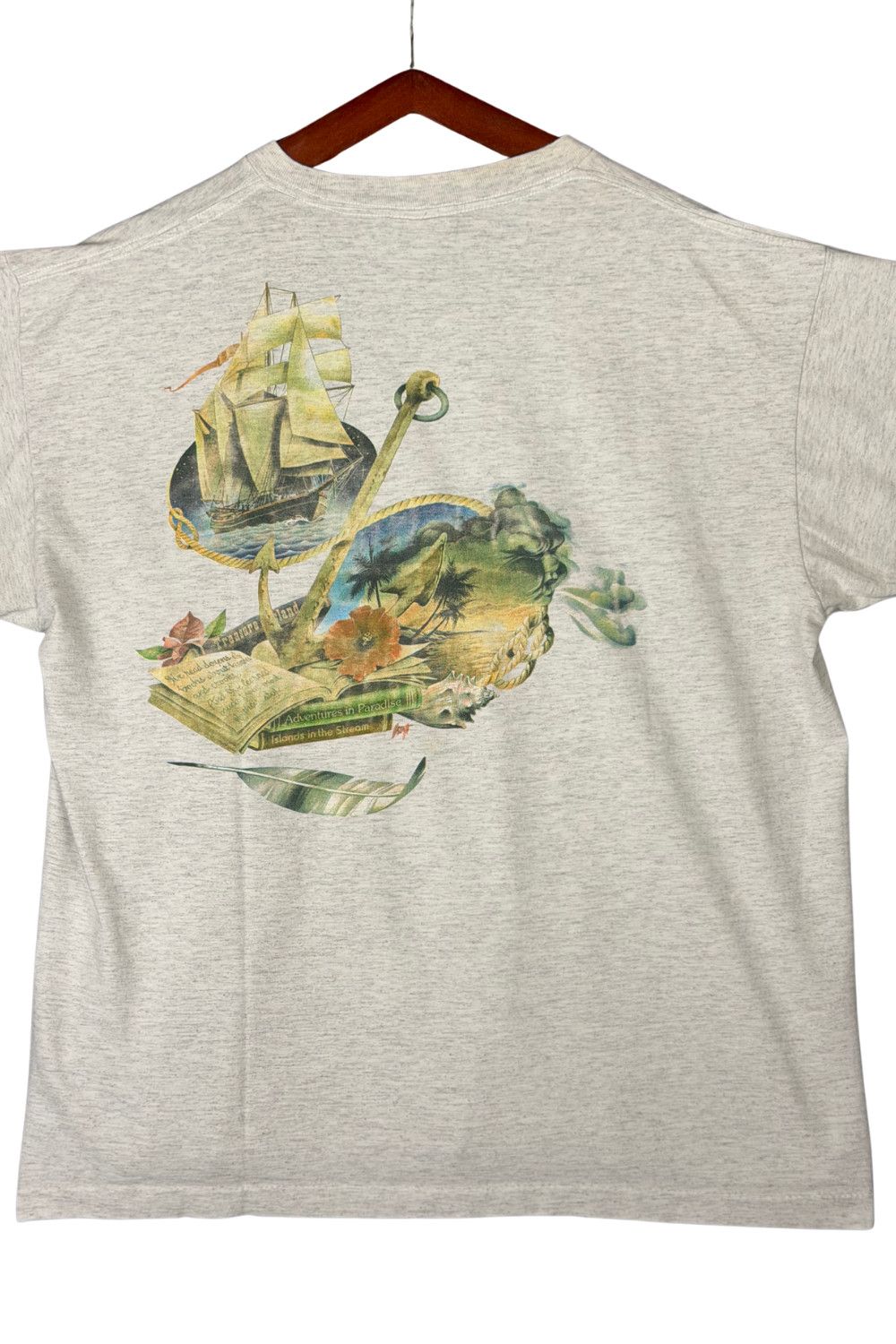 Vintage Late 80s Caribbean Soul Nautical Sailing Dolphin Tee USA Size US XL / EU 56 / 4 - 10 Thumbnail
