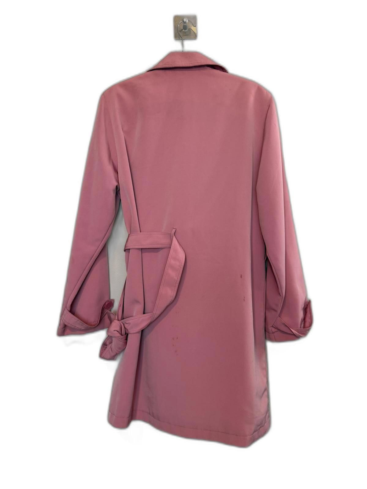 Designer Chic Pink Double-Breasted Trench Coat Size L / US 10 / IT 46 - 3 Thumbnail