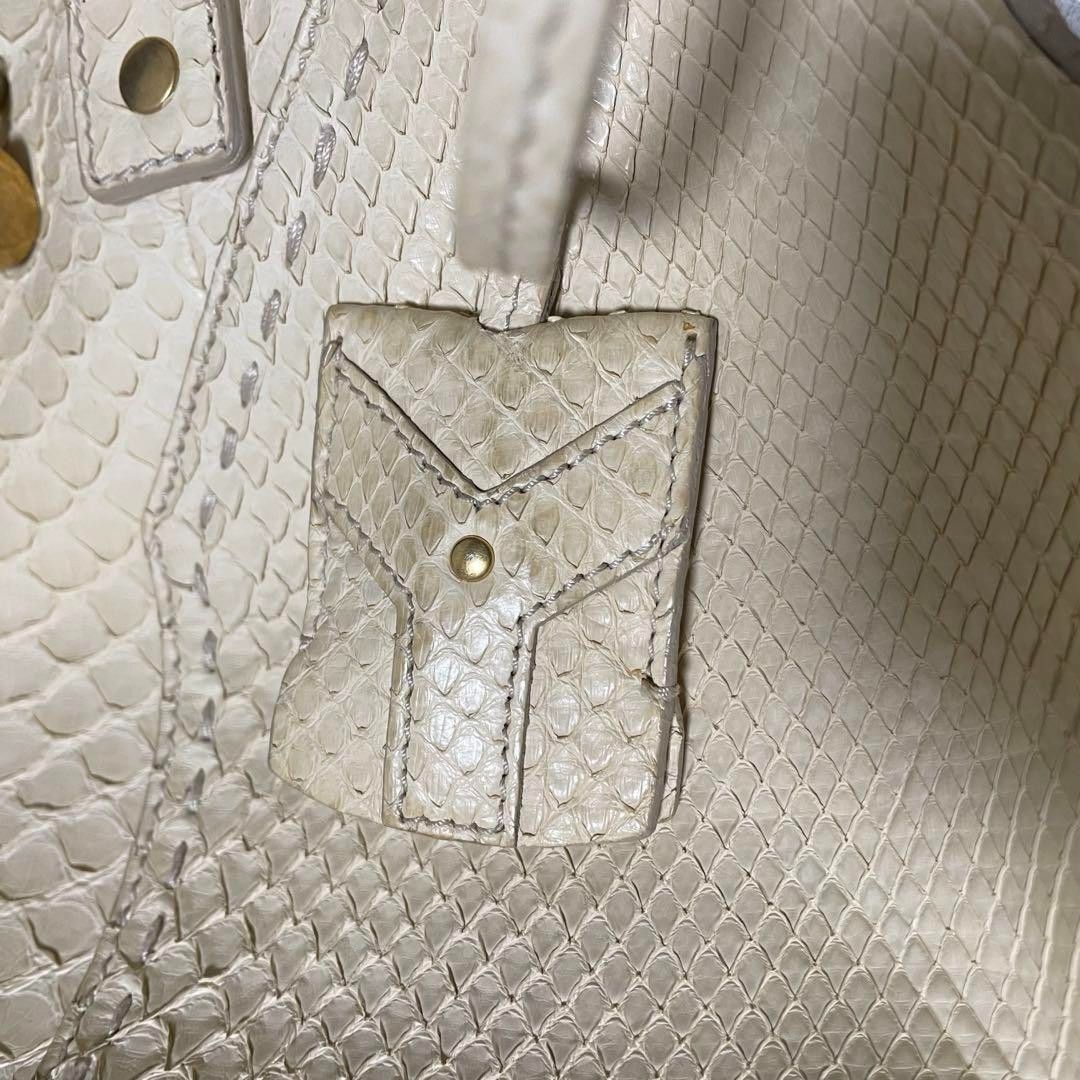 Yves Saint Laurent Yves Saint Laurent - Muse Handbag Leather Python YSL Size ONE SIZE - 8 Thumbnail
