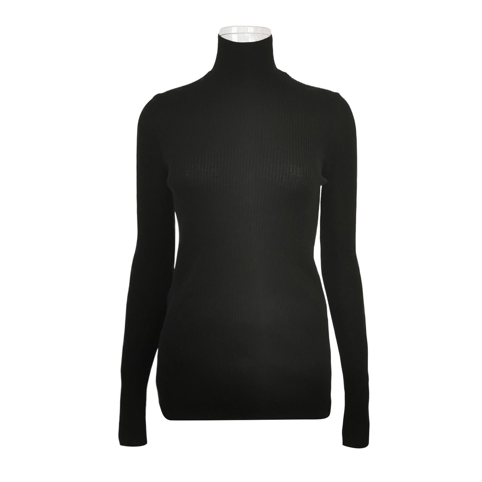 Prada Black Turtleneck Wool Sweater 0089