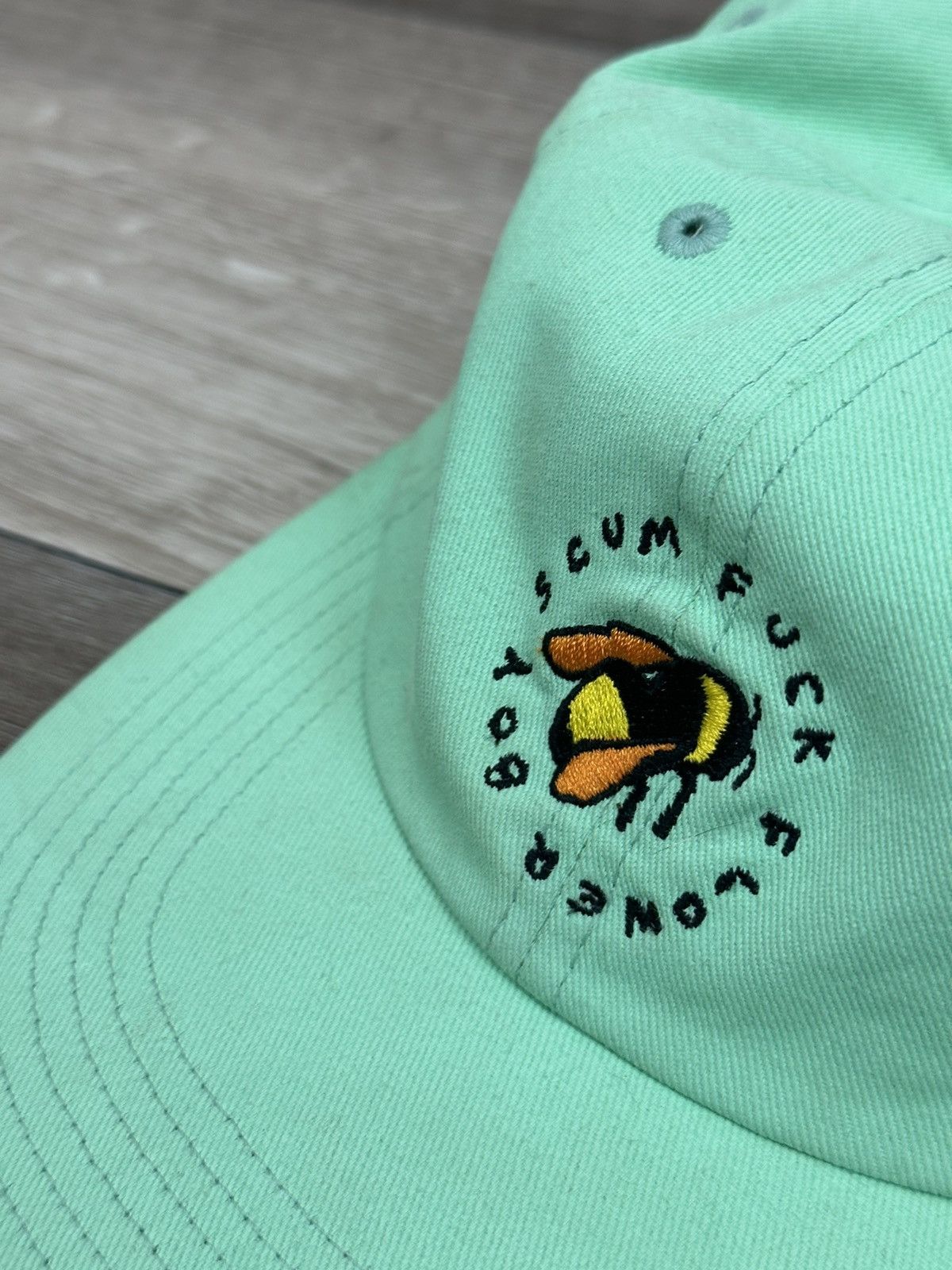 Golf Wang Golf Wang " Teal Scum Fuck Flower Boy Bee Embroidered Hat Size ONE SIZE - 3 Thumbnail