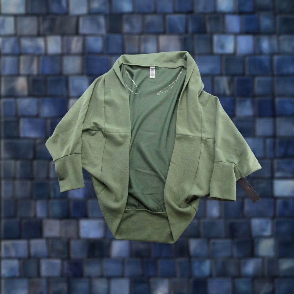 Olive Mono B Military Olive Green Dolman Cardigan Sweater Women's 2XL NEW Size XXL / US 16-18 / IT 52-54 - 1 Thumbnail